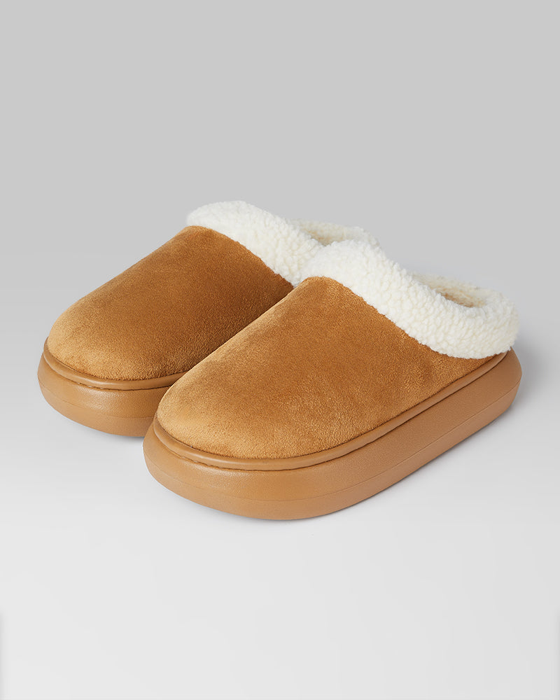FOOTWEAR WOMEN'S SHERPA-LINED FAUX SUEDE SLIPPERS - $14.99 at 32 Degrees