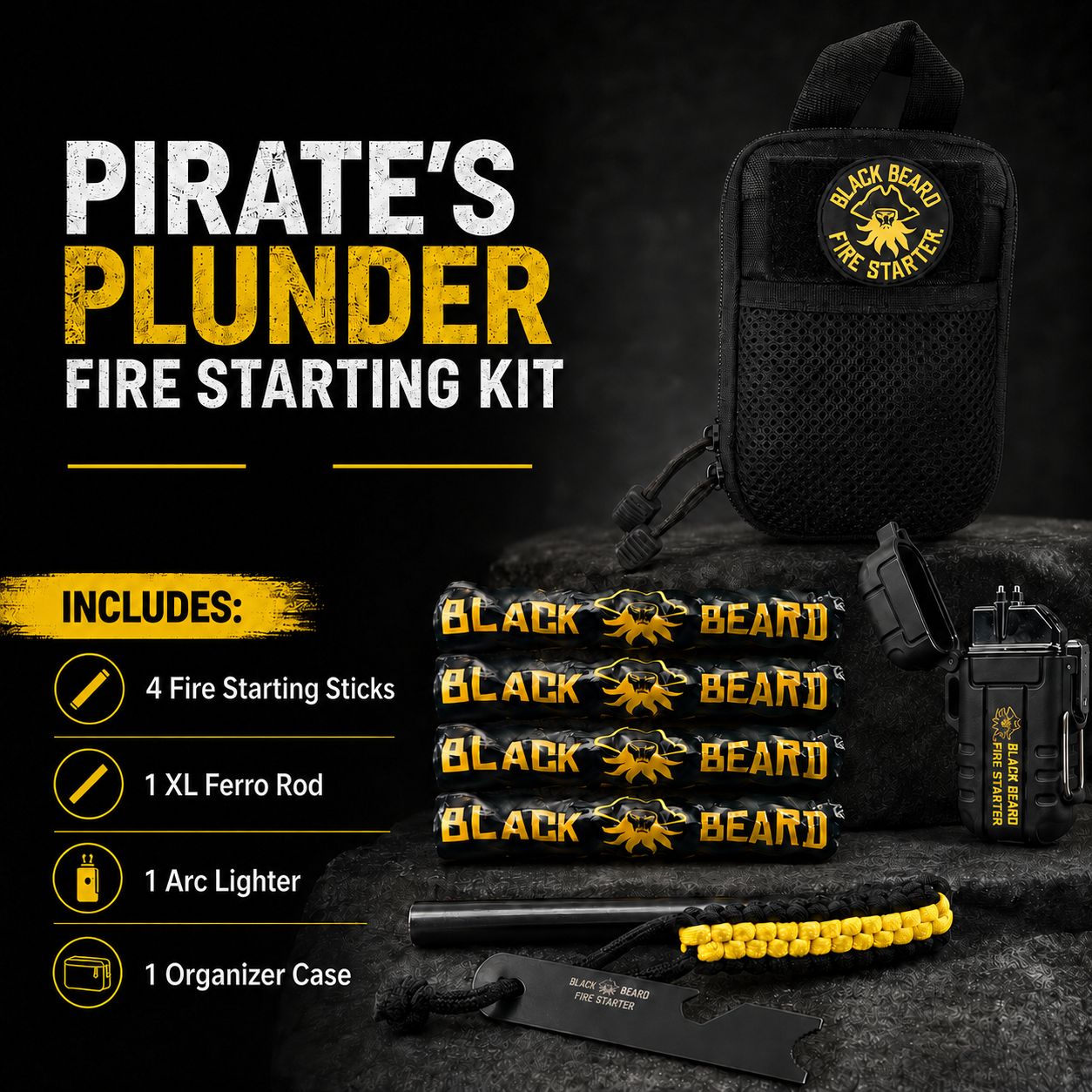 Black Beard Fire Starters Shop The Pirates Plunder Fire Starter Kit - $89.95 at Black Beard Fire