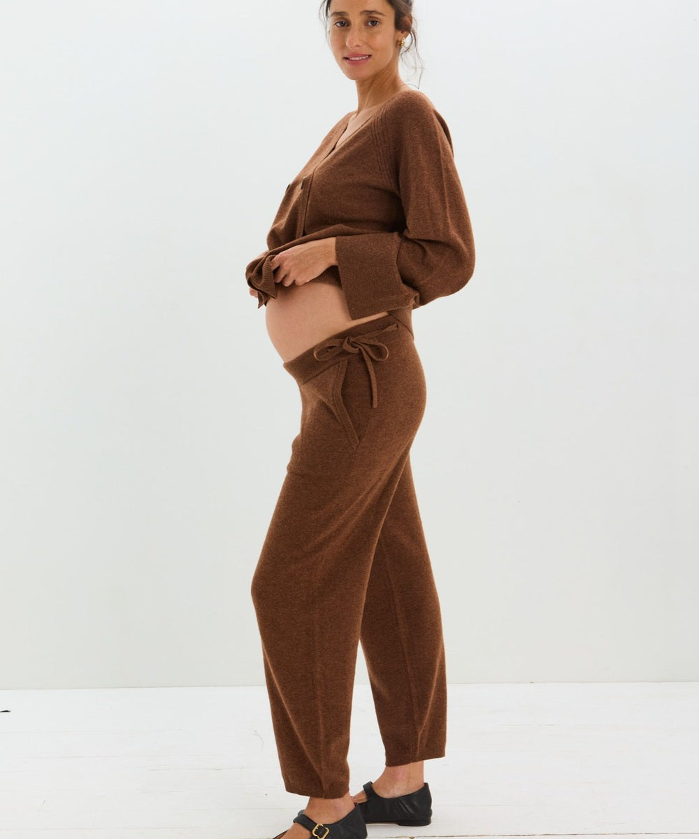 Bump City HATCH: The Cashmere Vivi Sweater (Coffee Melange) - $298.00 at Bump City Nashville
