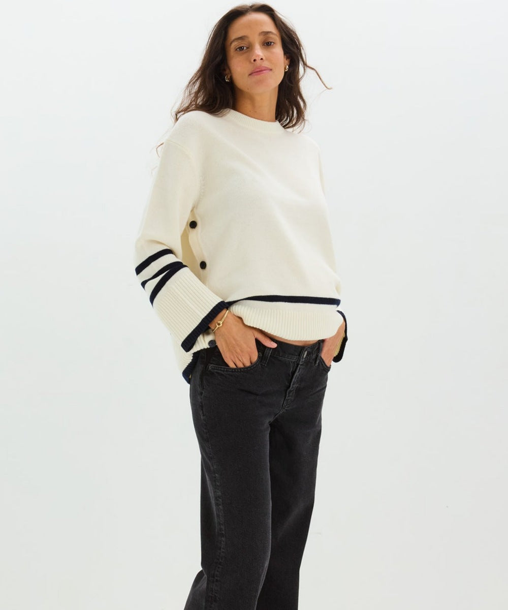 HATCH: The Charli Nursing Sweater (Ivory)