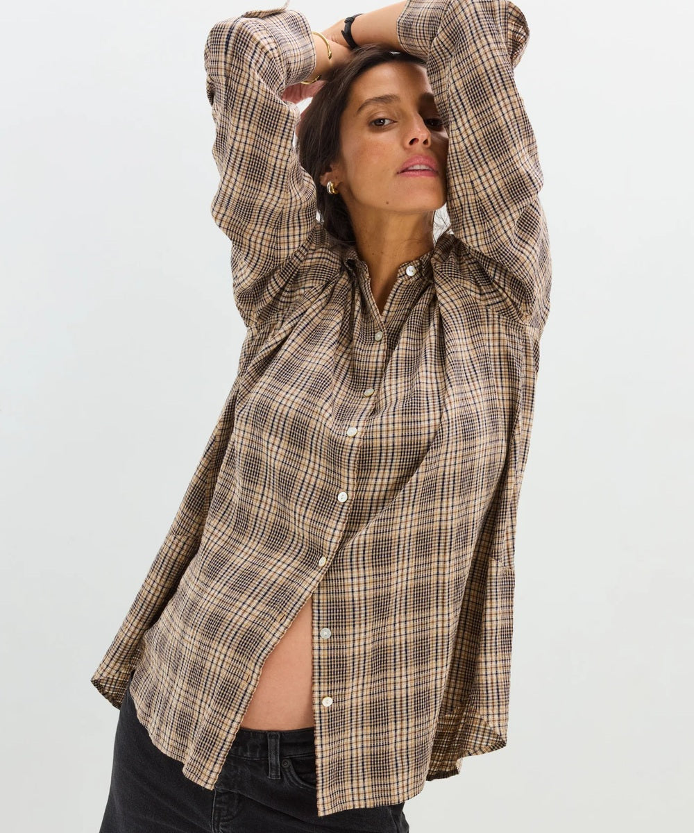Bump City HATCH: The Classic Buttondown (Camel Plaid) - $188.00 at Bump City Nashville