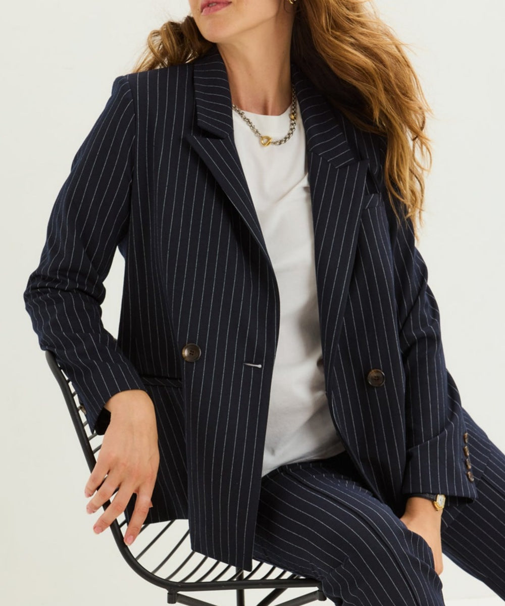 HATCH: The Pinstripe Blazer (Navy Pinstripe)