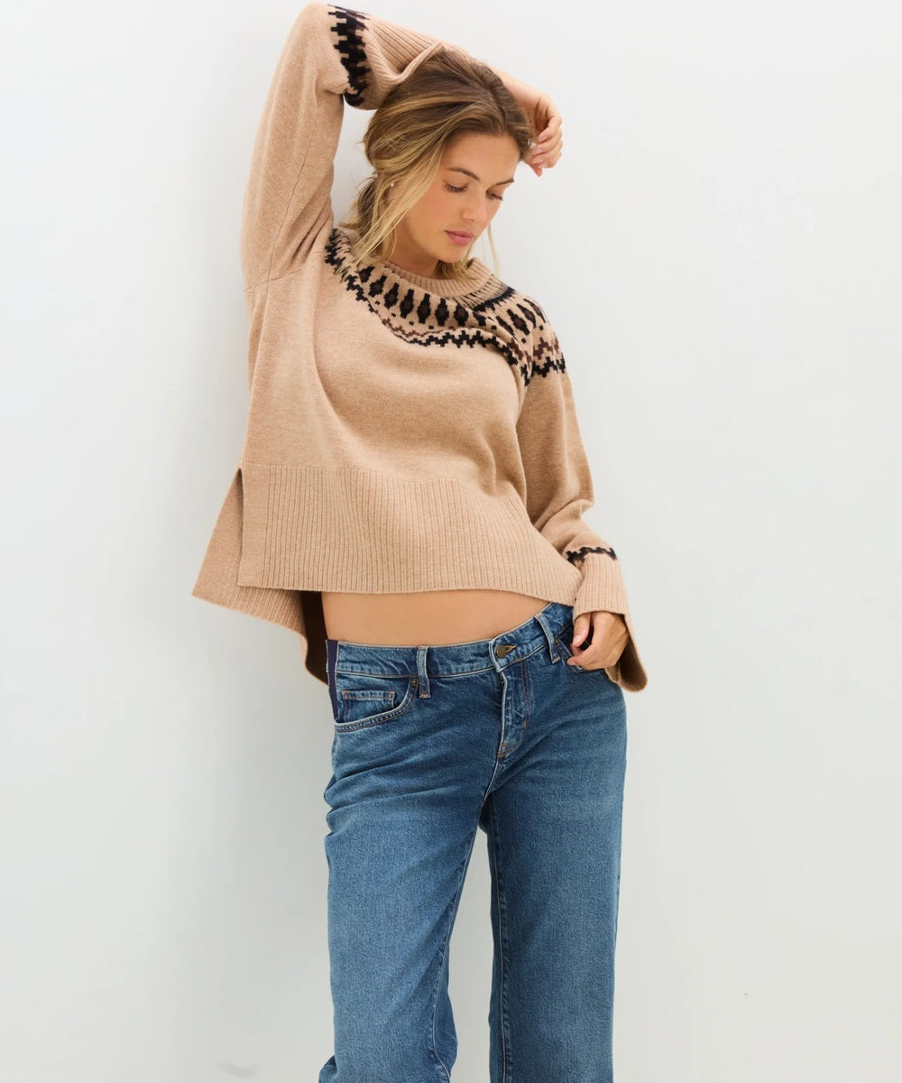 Bump City HATCH: The Pippa Fairisle Sweater (Camel) - $268.00 at Bump City Nashville