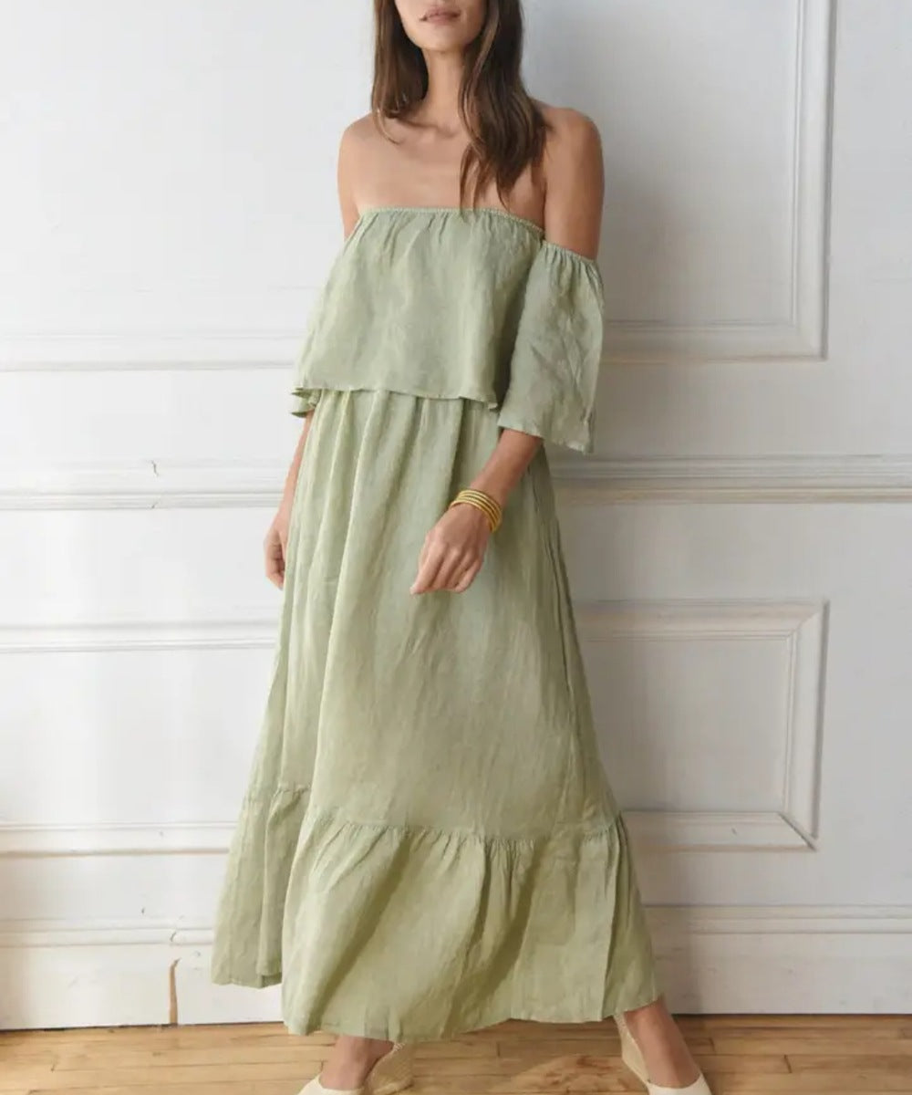 Bump City The Baila Dress (Sage) - $218.00 at Bump City Nashville