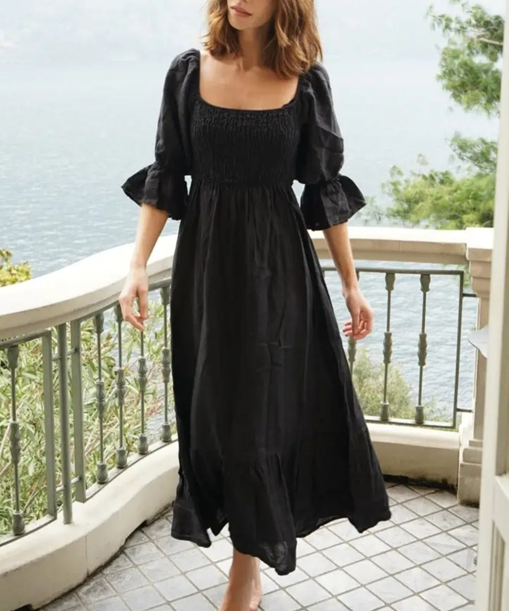 Bump City The Deia Dress (Black) - $228.00 at Bump City Nashville