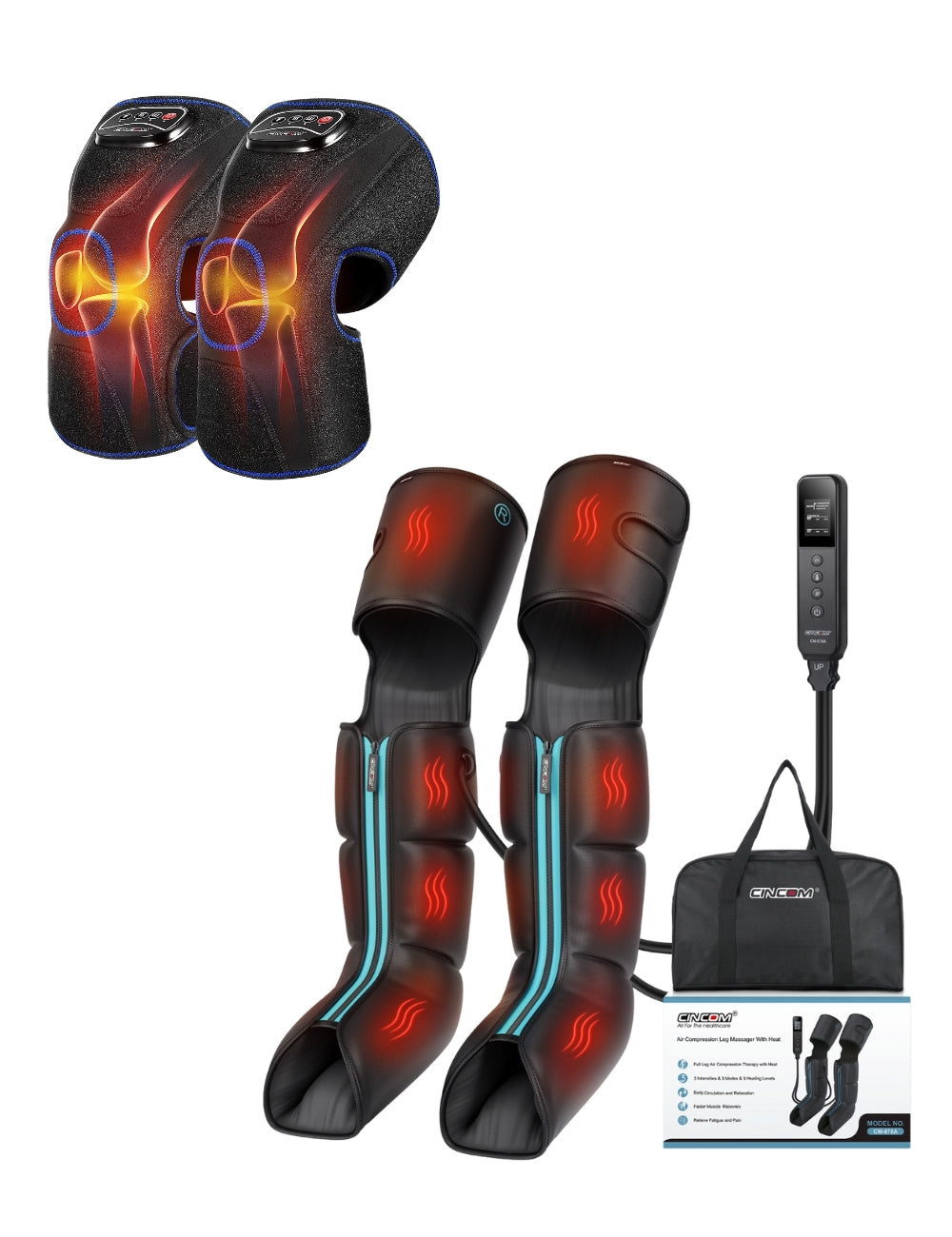 CINCOM CINCOM Leg Massager with Heat 078A & Knee Massager 066K - $269.98 at CINCOM