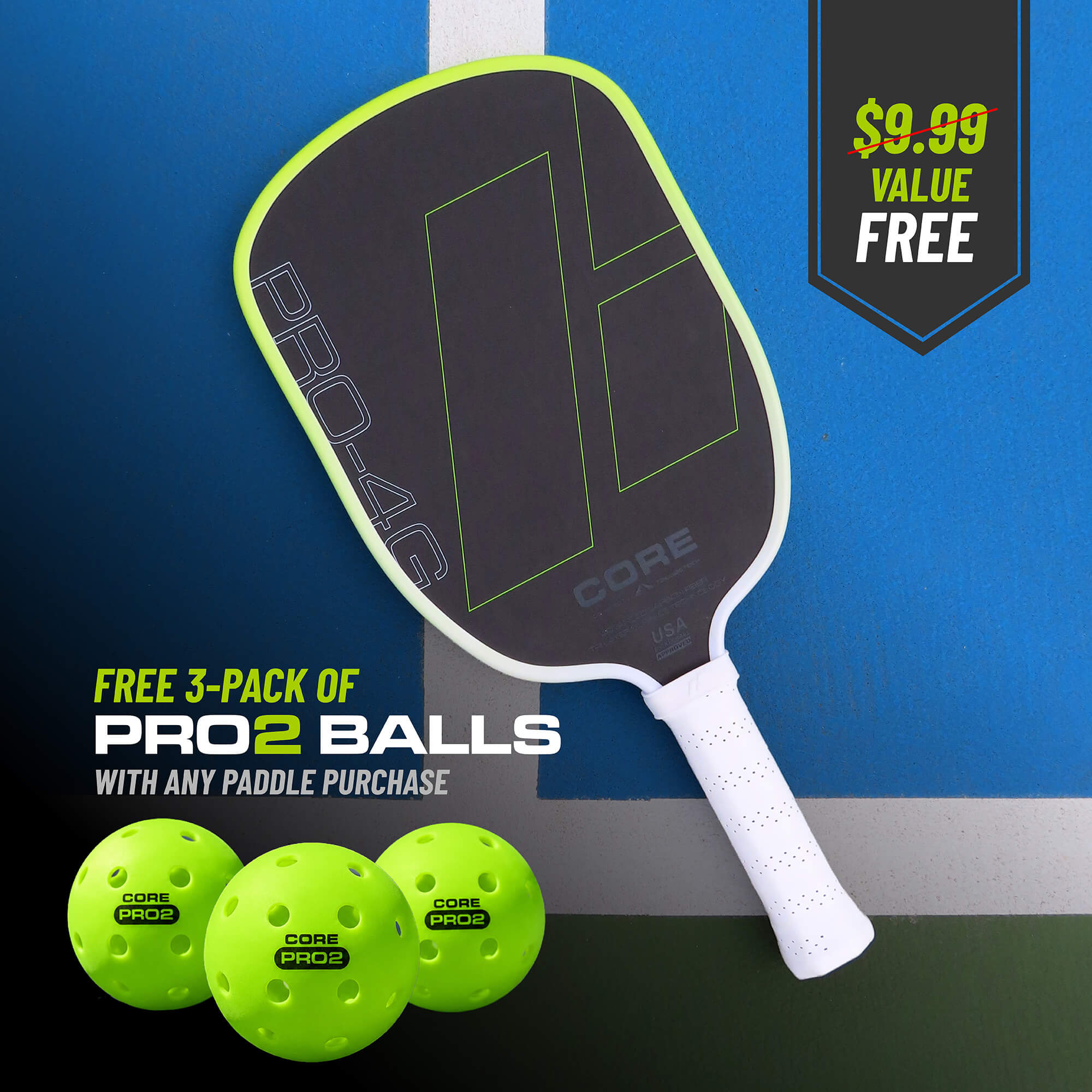 CORE Pickleball CORE PRO 4G Paddle - $179.00 at CORE Pickleball