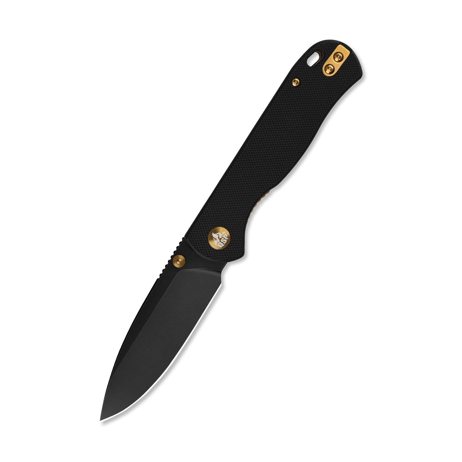 QSP QSP Ferret Black & Gold Nitro V Liner Lock Folding Knife - $59.99 at Clip and Carry