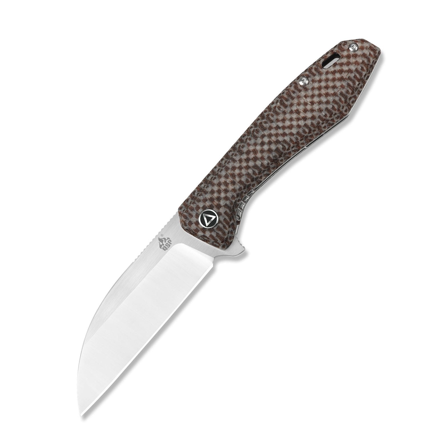 QSP QSP Pelican Liner Lock Pocket Knife CPM S35VN Blade Brown Texture Micarta Handle - $116.99 at Clip and Carry