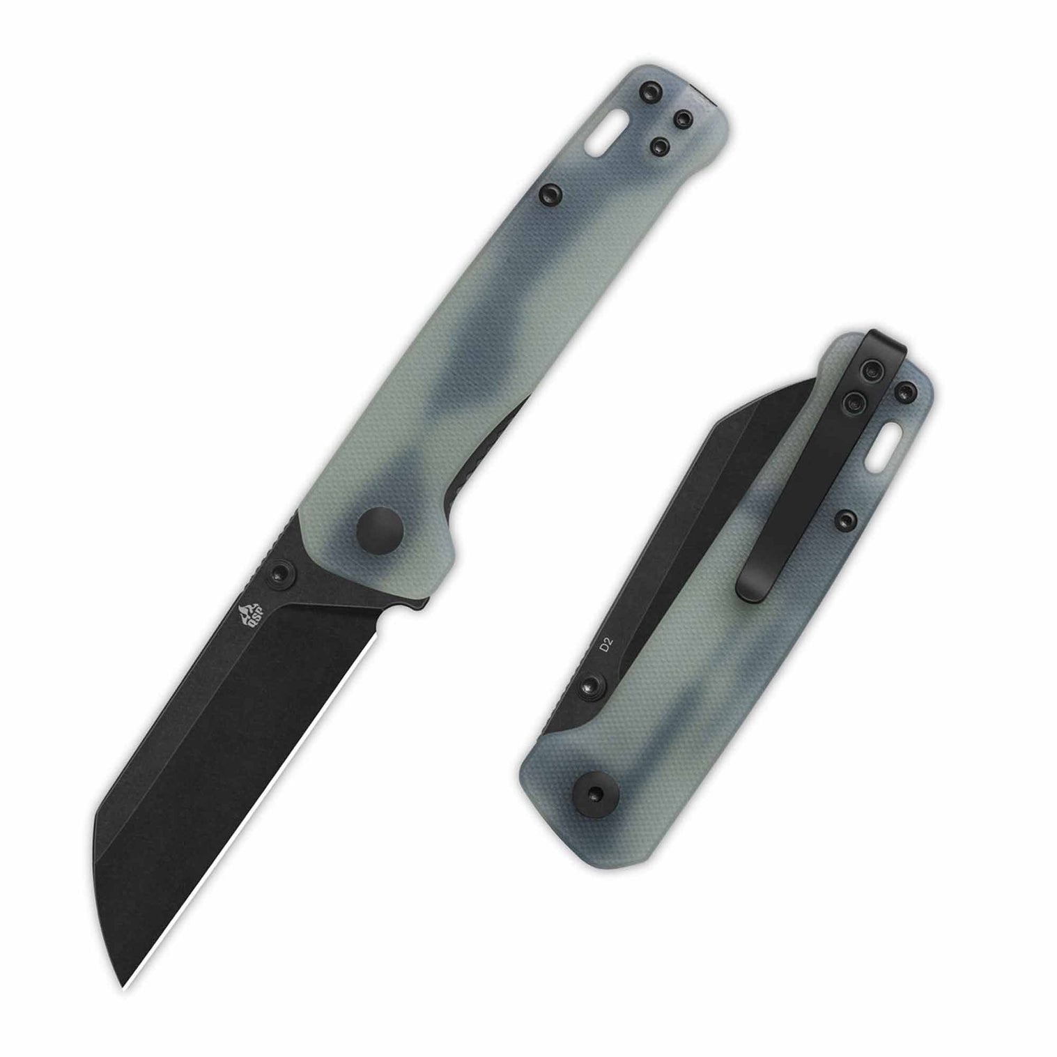 QSP QSP Penguin V2 Liner Lock Pocket Knife D2 blade Jade G10 handle - $39.99 at Clip and Carry