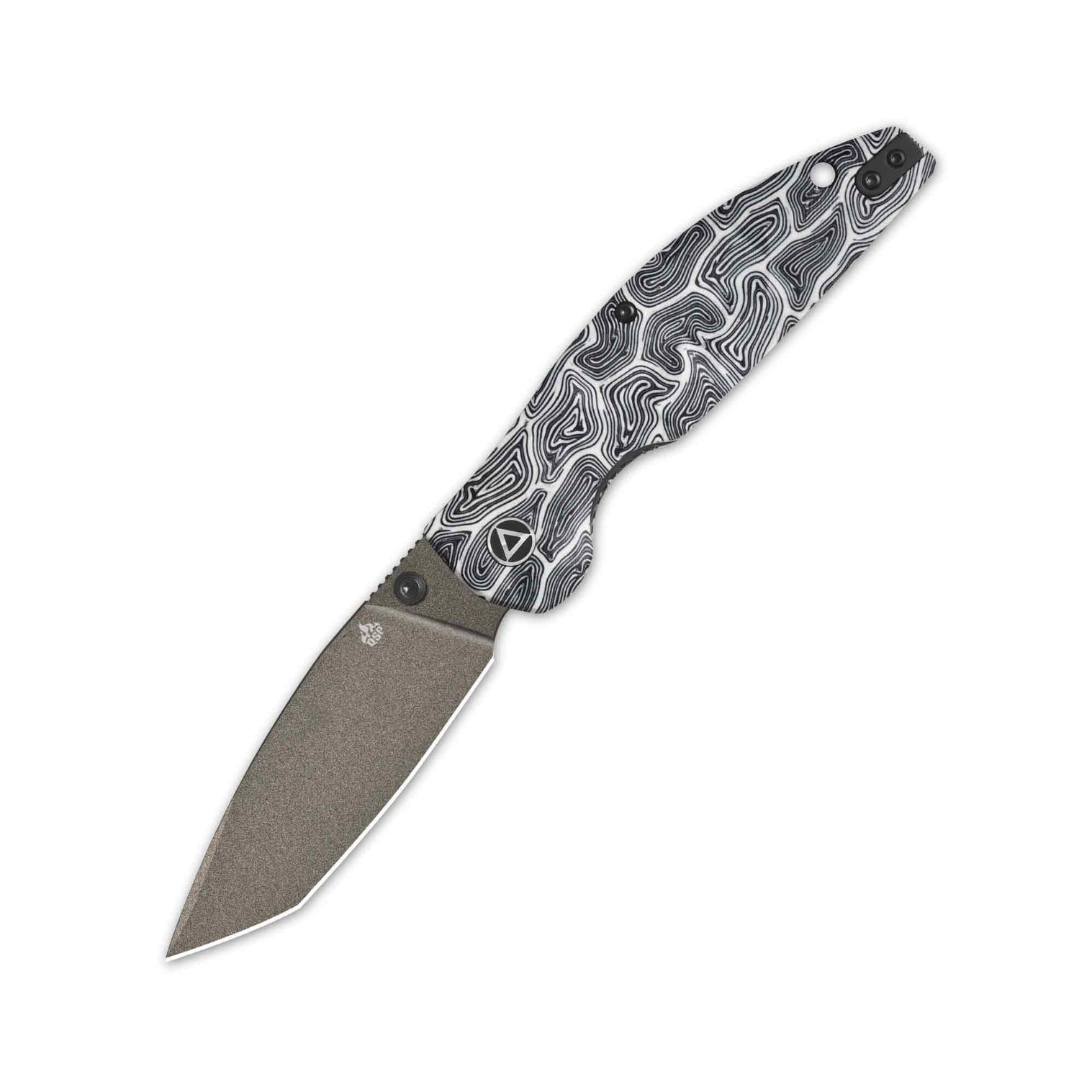 QSP QSP Turtle Punk Champagne 14C28N Black/White G10 Liner Lock Folding Knife - $94.99 at Clip and Carry