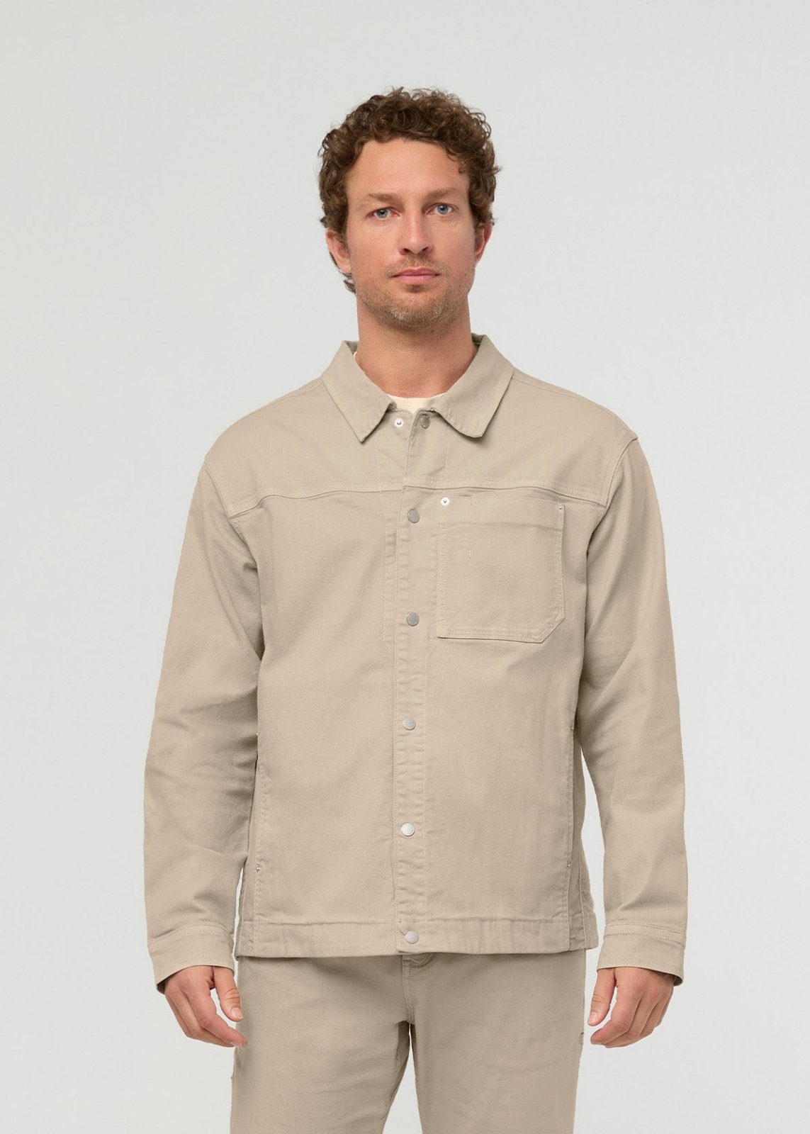 Stretch Canvas Work Jacket - Garment Dye Sand