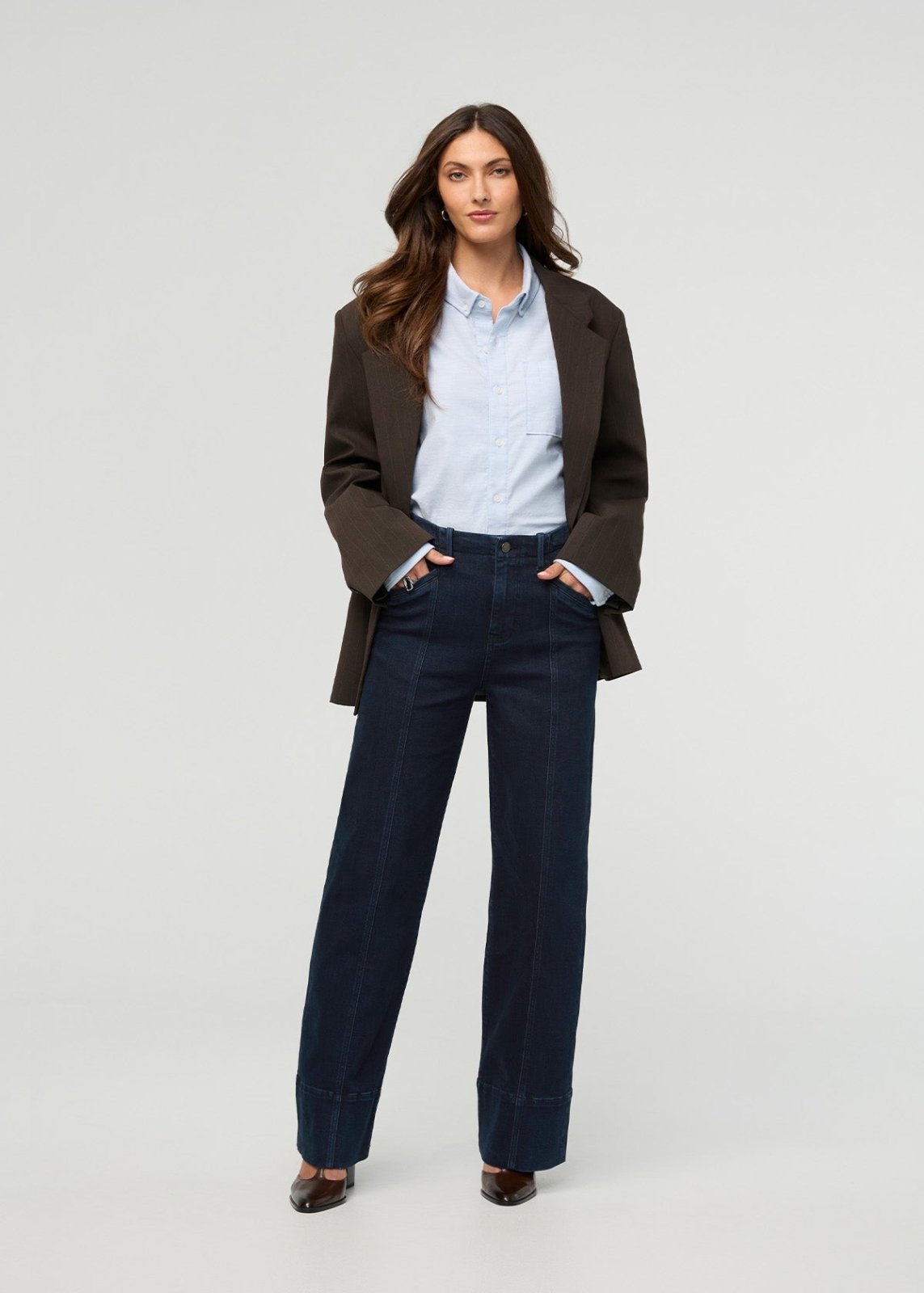 Duer Women's Performance Denim+ High Rise Trouser - Dark Rinse - $134.00 at DUER