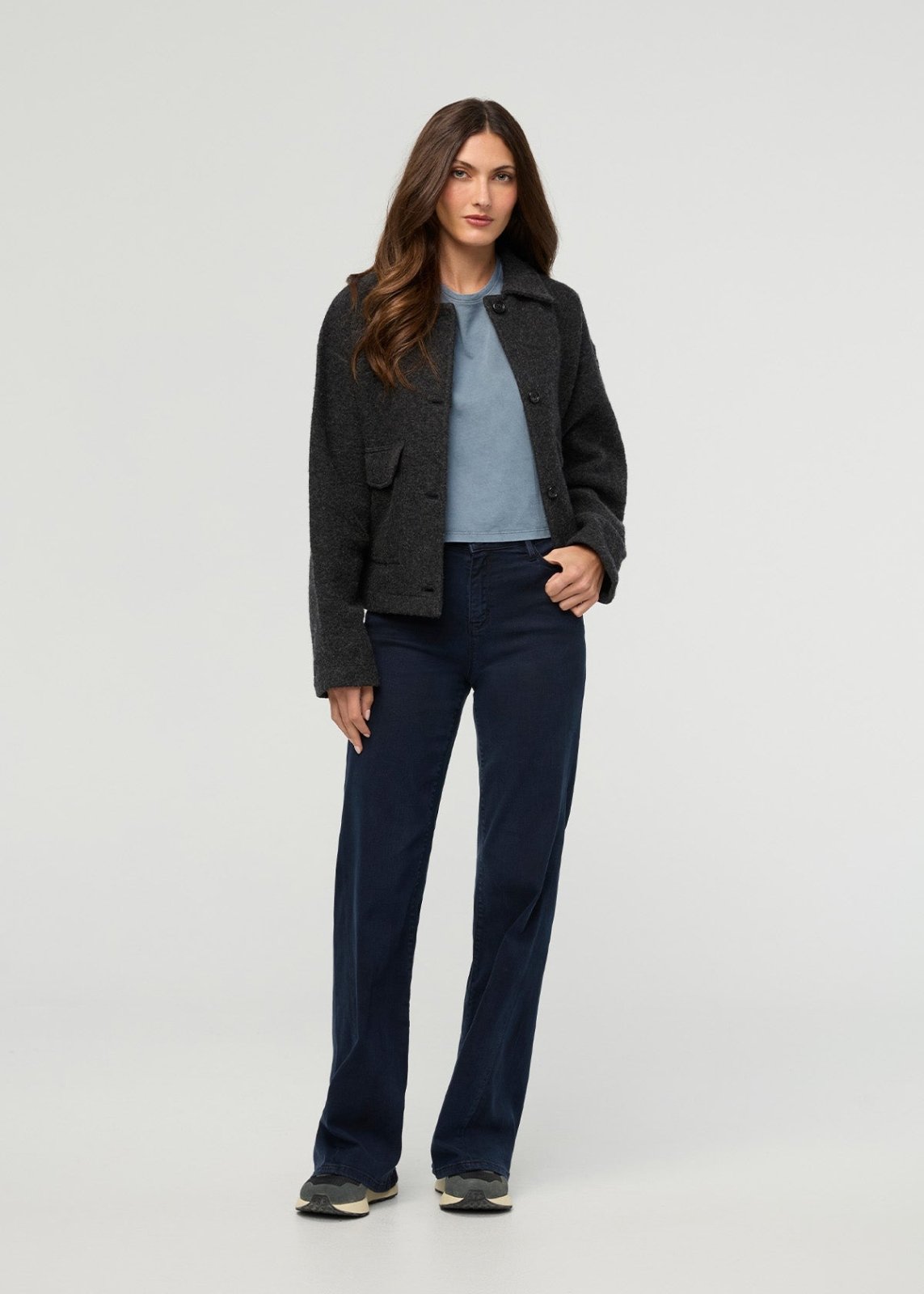 Duer Women's Performance Denim Luxe High Rise Wide Leg - Dusk - $129.00 at DUER