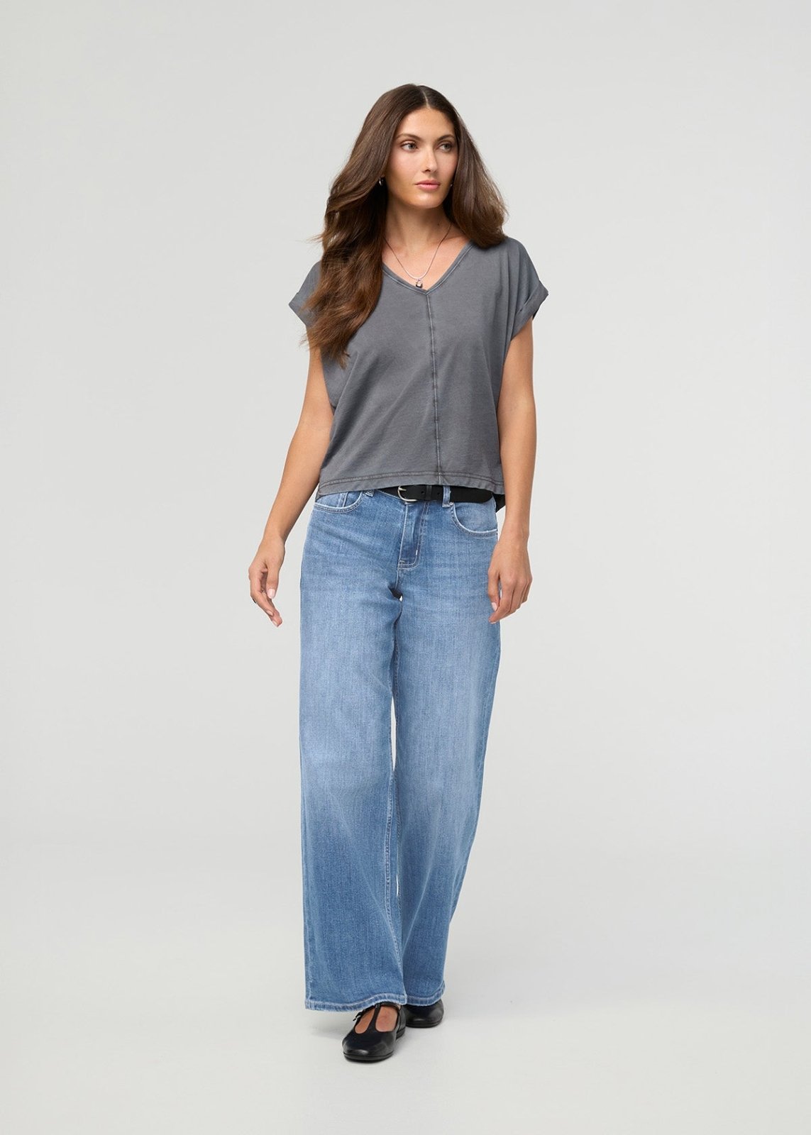 Duer Women's Performance Denim+ Mid Rise Loose Straight - Vintage Seaside - $79.00 at DUER
