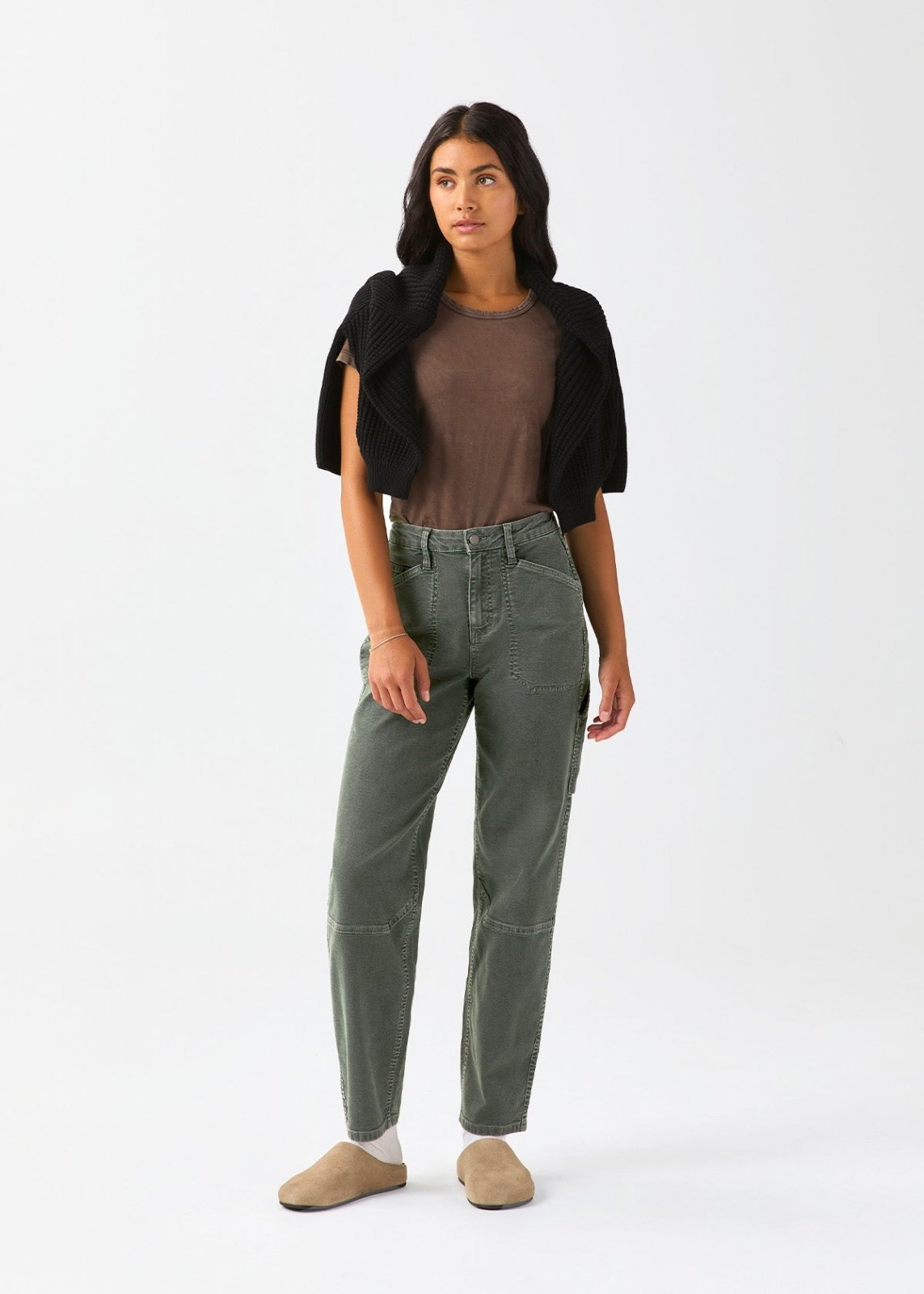 Duer Women's Stretch Canvas Utility Pant - Thyme - $139.00 at DUER