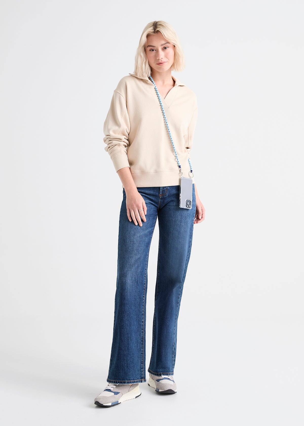 Duer Women's Midweight Denim Wide Leg (Button Fly) - Dark Stone - $89.00 at DUER