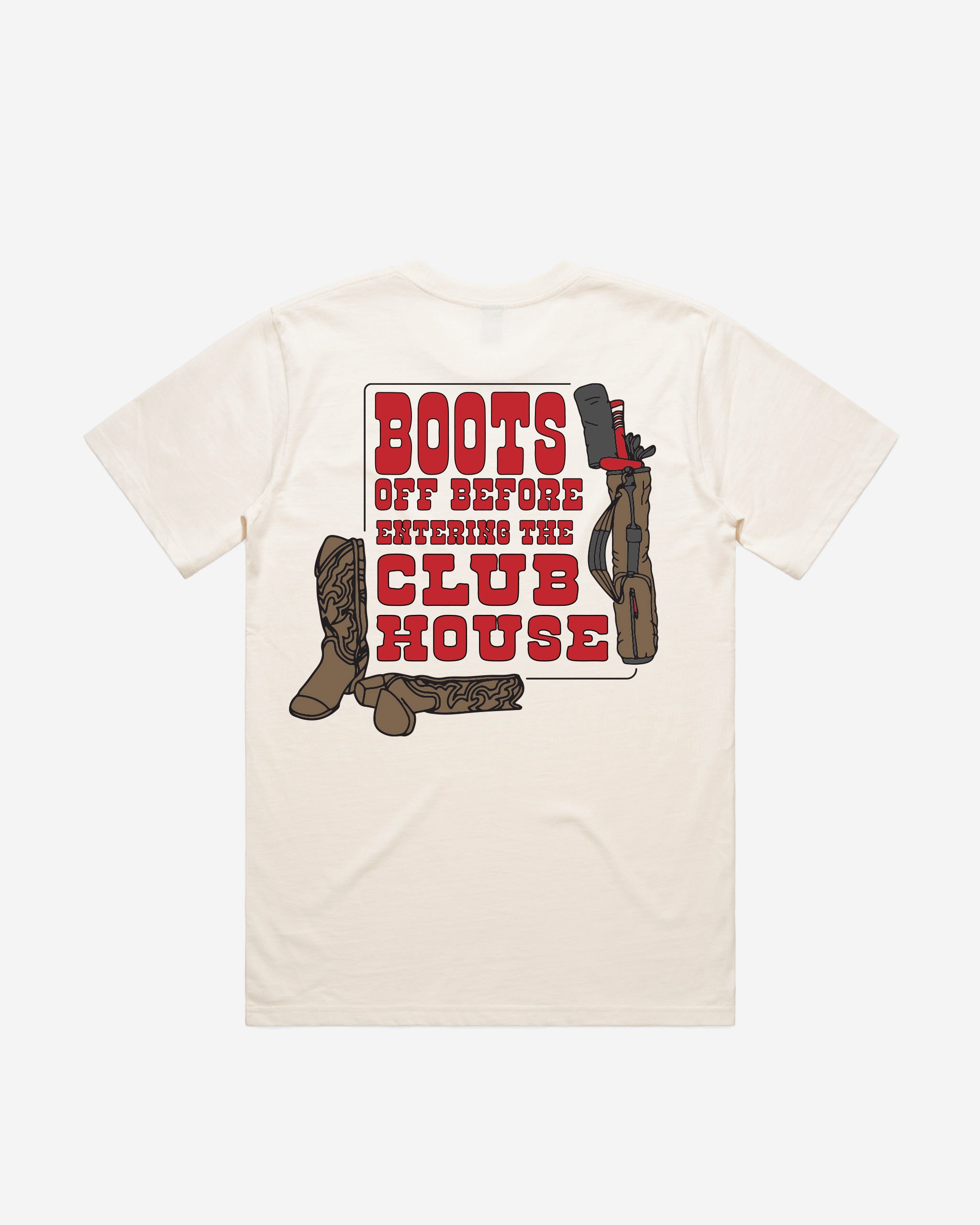 Devereux Boots Off Tee - Ecru - $44.00 at Devereux Golf