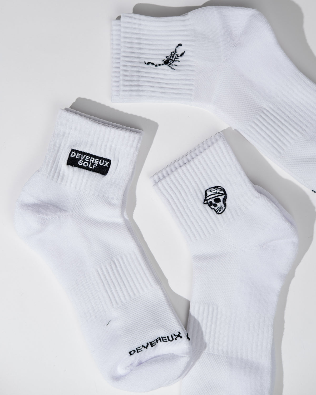 Devereux Quarter Sock 3-Pack - White