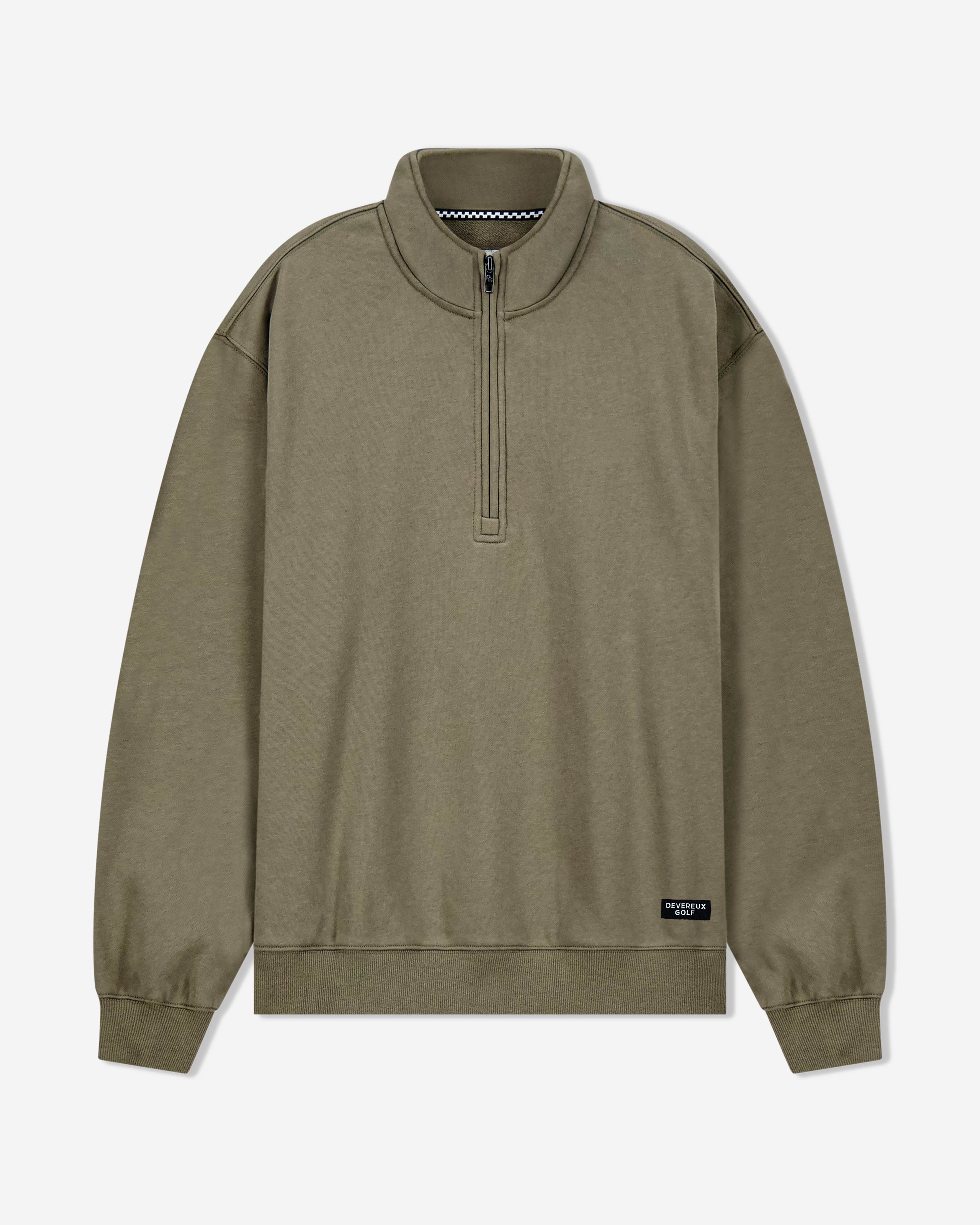 Devereux Essential Quarter Zip - Olive - $84.00 at Devereux Golf