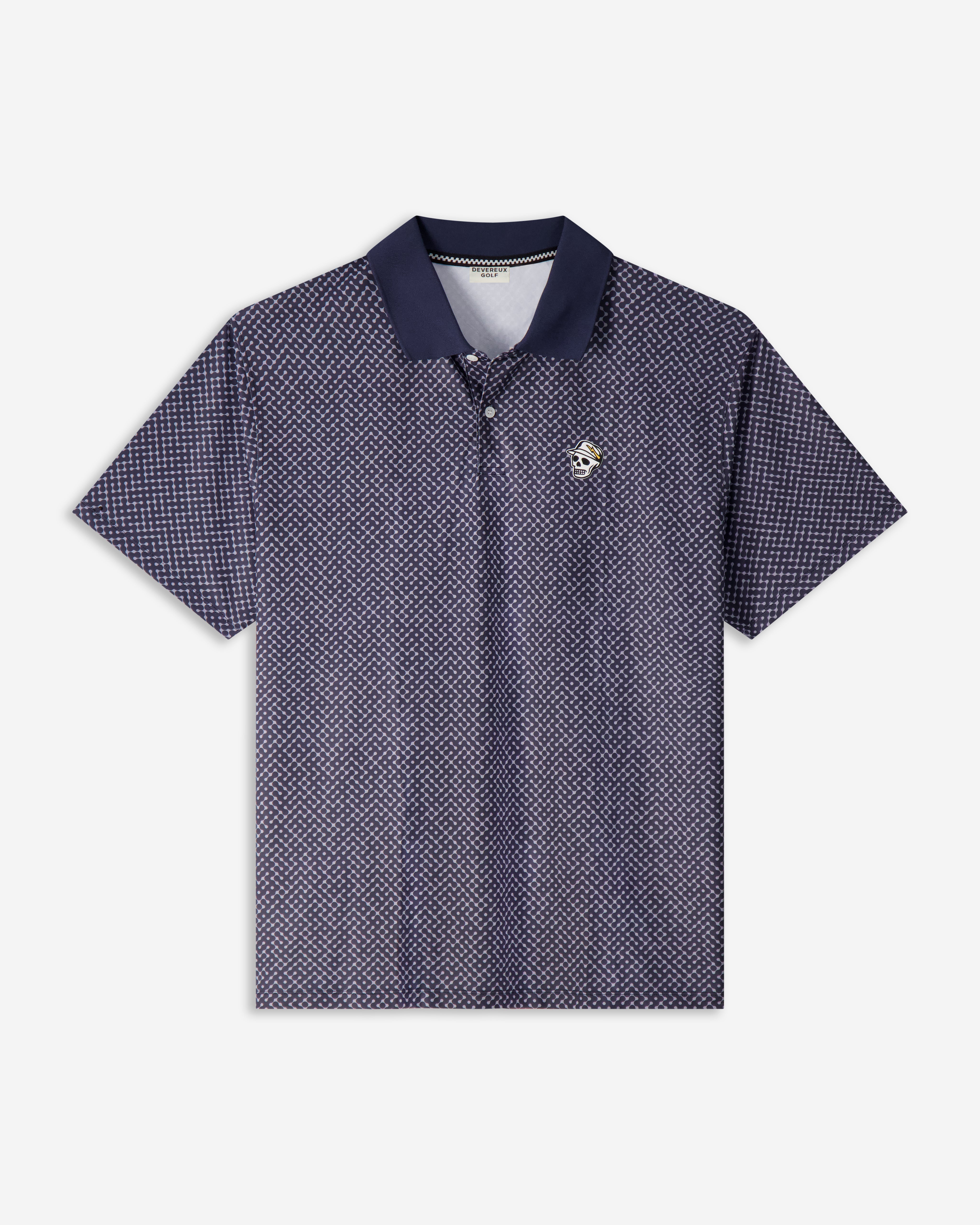 Devereux Labyrinth Polo - Petrol Blue - $74.00 at Devereux Golf