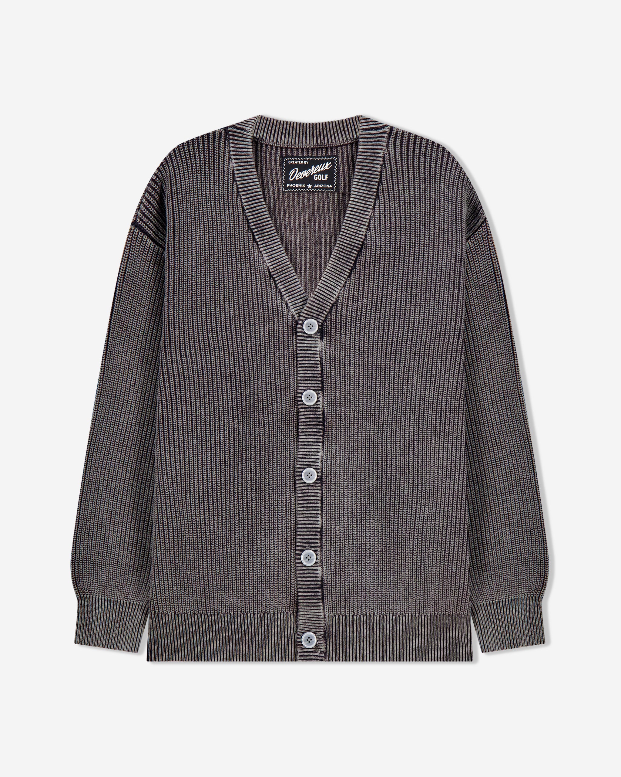 Devereux Fisherman Cardigan - Coal - $128.00 at Devereux Golf