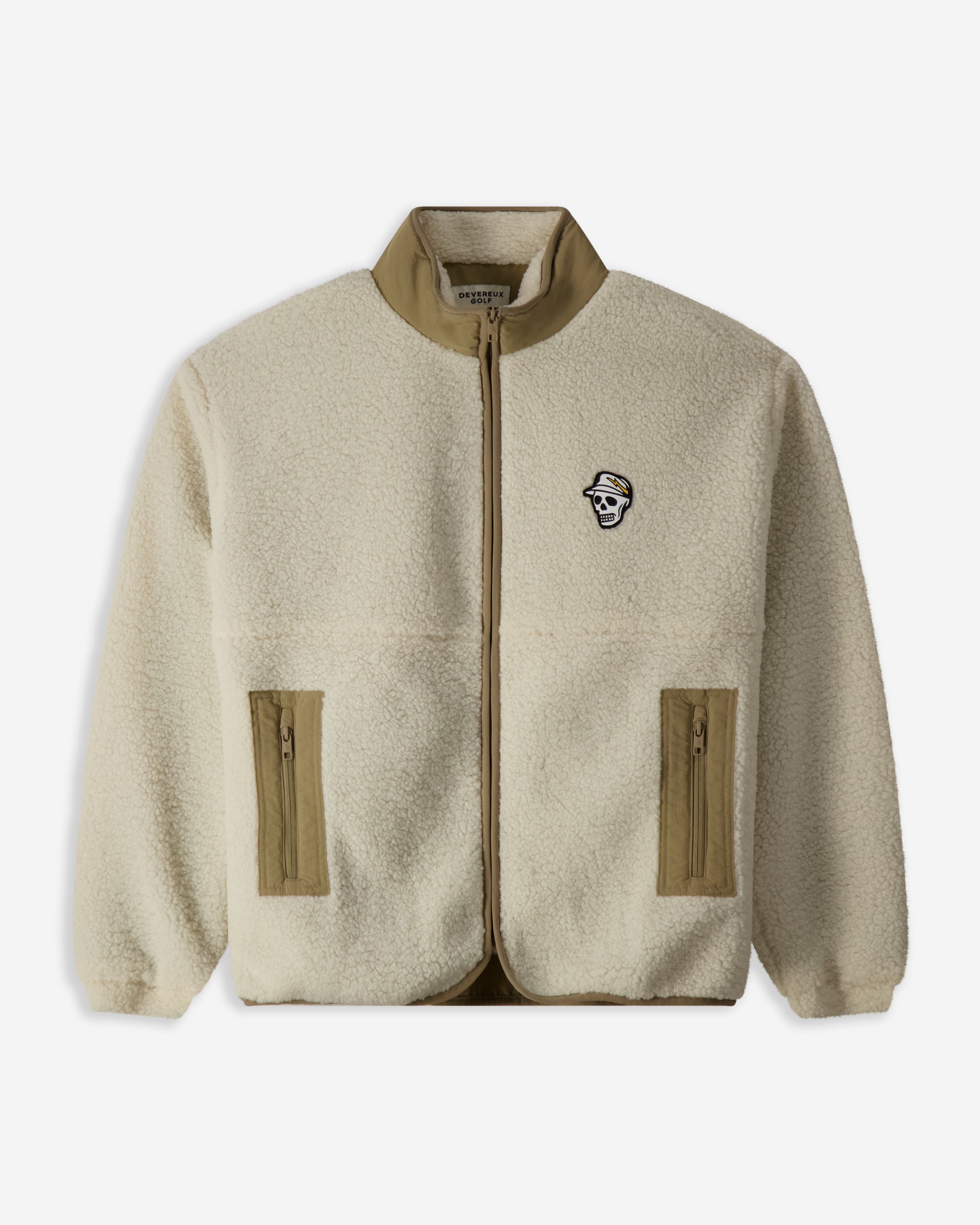 Full Zip Sherpa Jacket - Natural