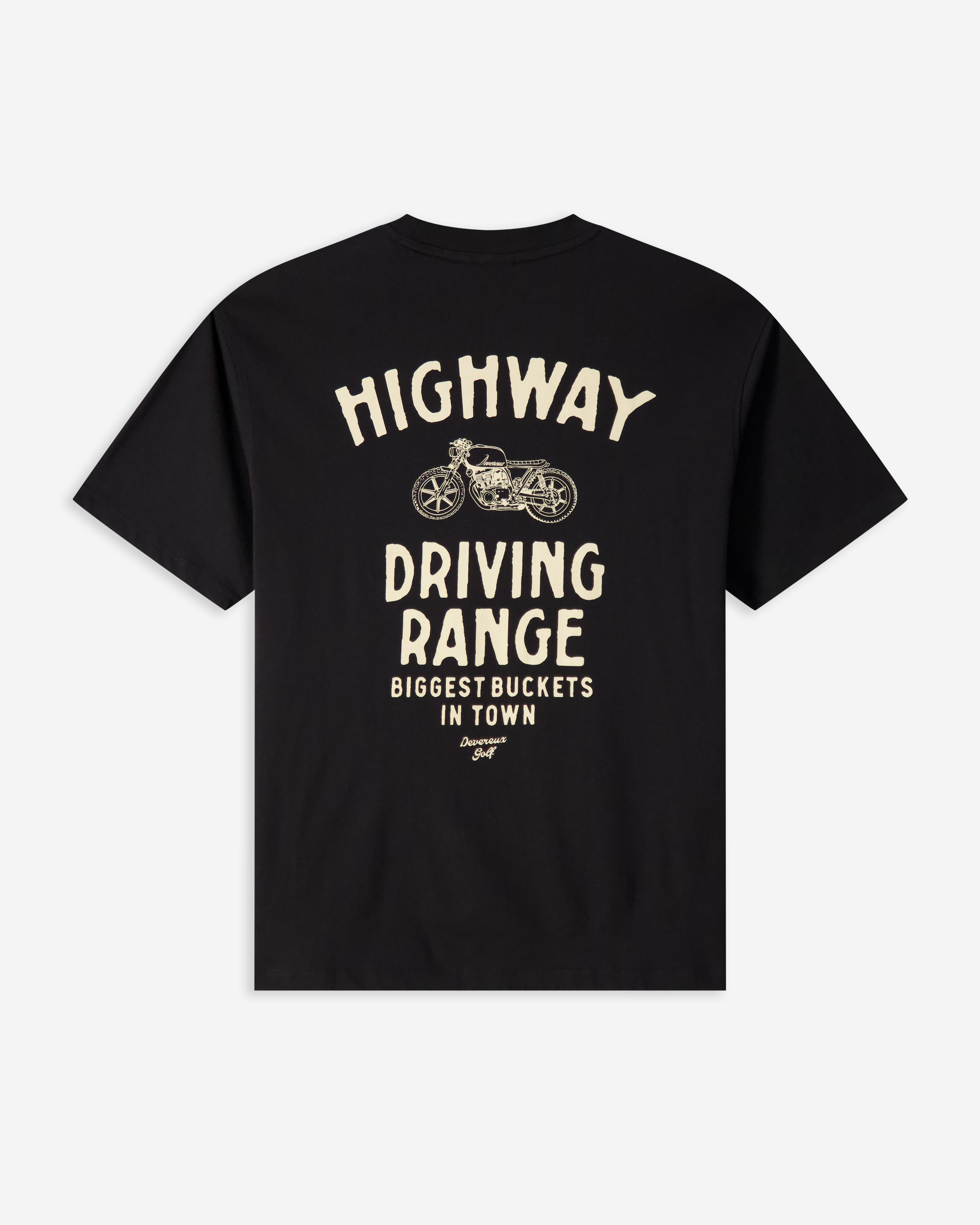 Devereux Highway Driving Range Tee - Black - $38.00 at Devereux Golf