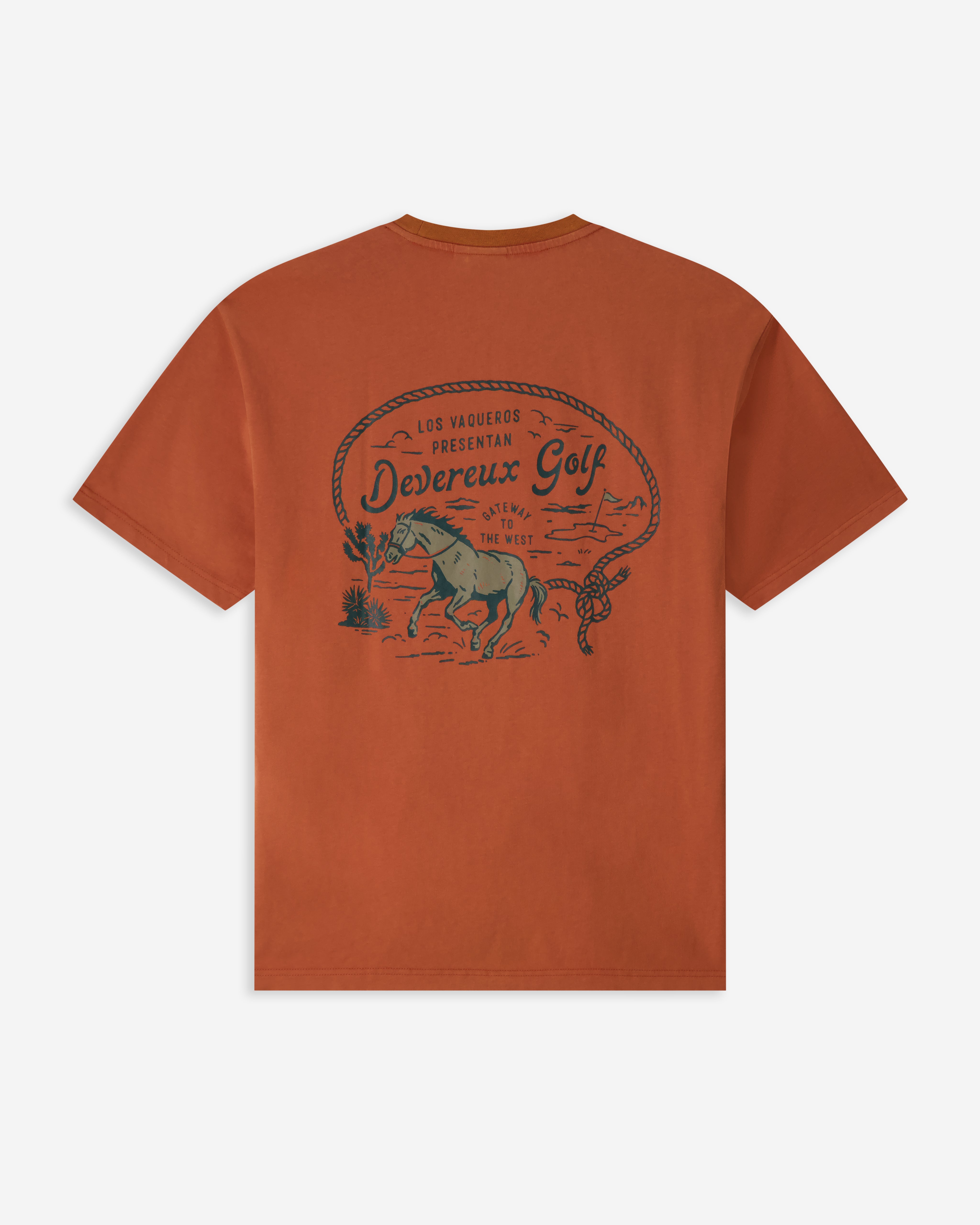 Devereux Los Vaqueros Tee - Salmon - $38.00 at Devereux Golf