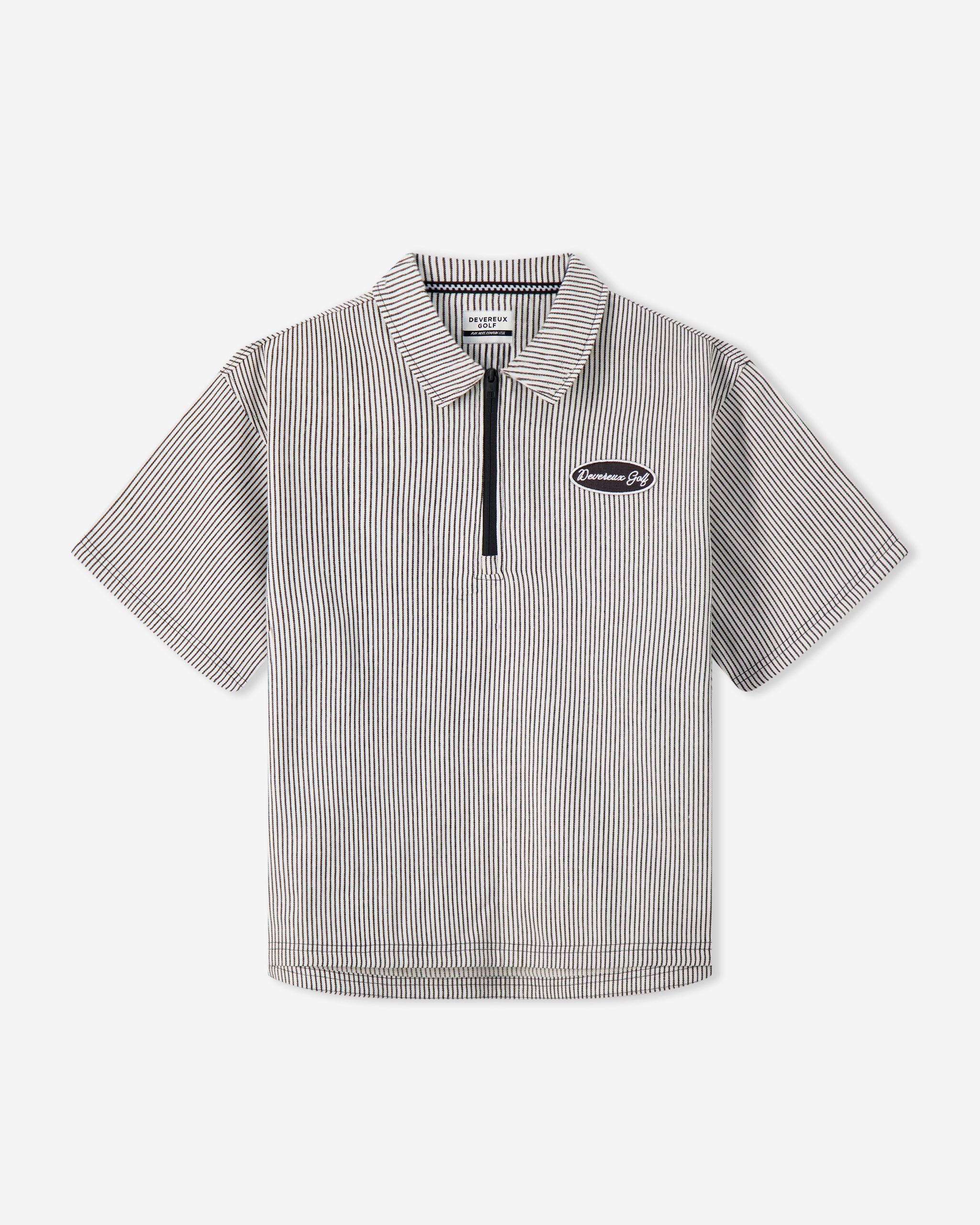 Devereux Mechanic QTR Zip - Faded Black Pinstripe - $104.00 at Devereux Golf