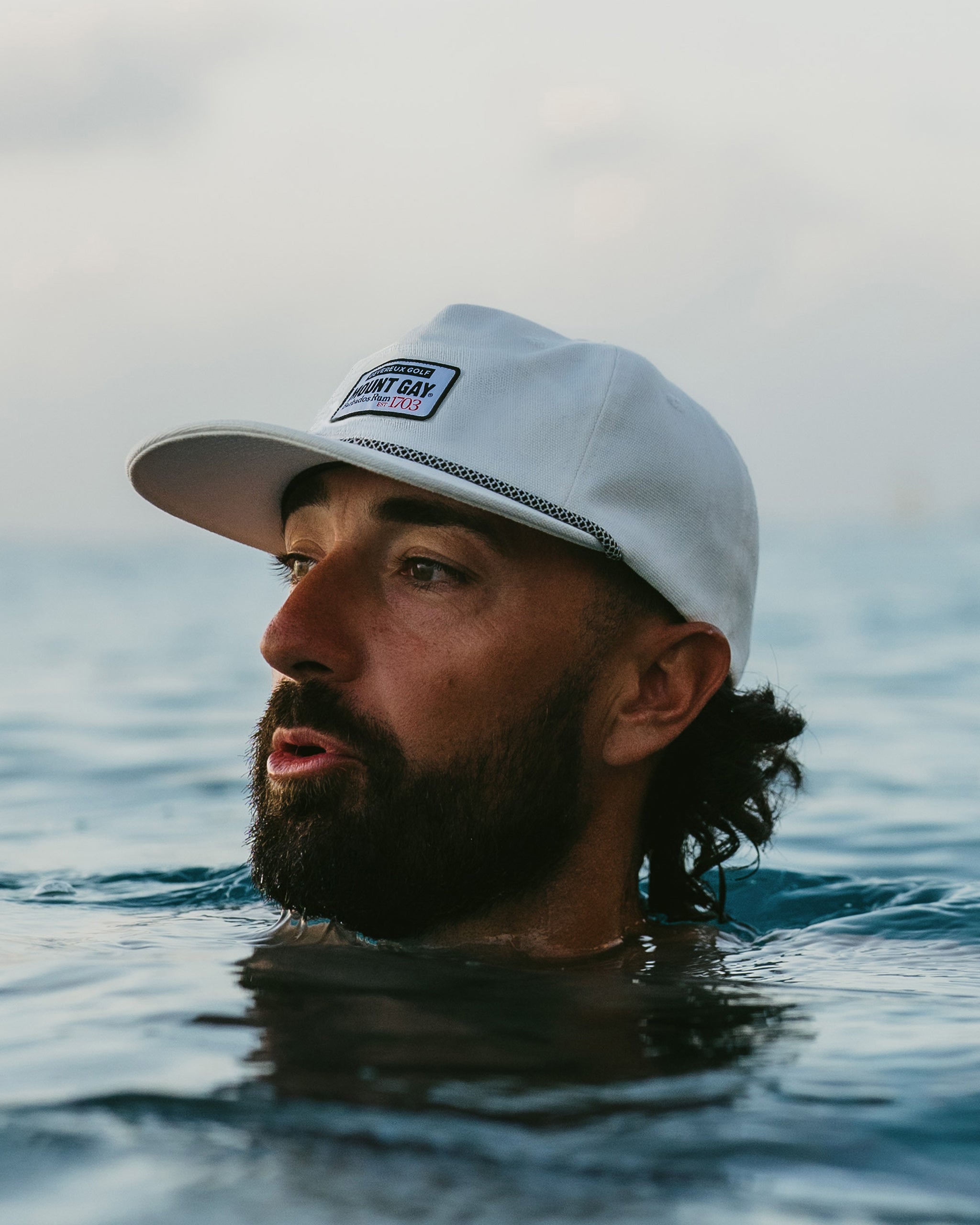 Devereux Mount Gay Patch Hat - White - $30.00 at Devereux Golf