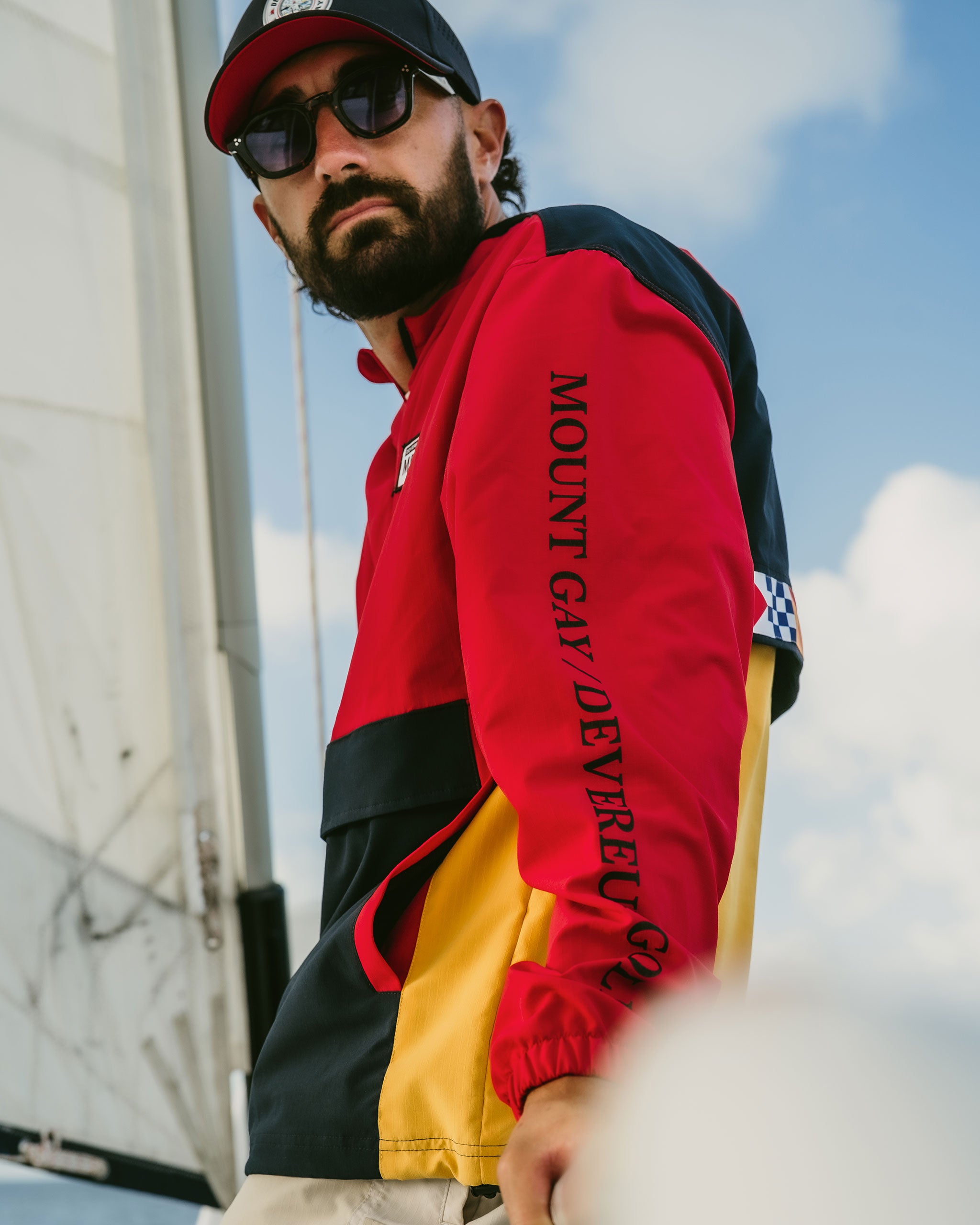 Devereux Mount Gay Sailing Jacket - Red - $154.00 at Devereux Golf