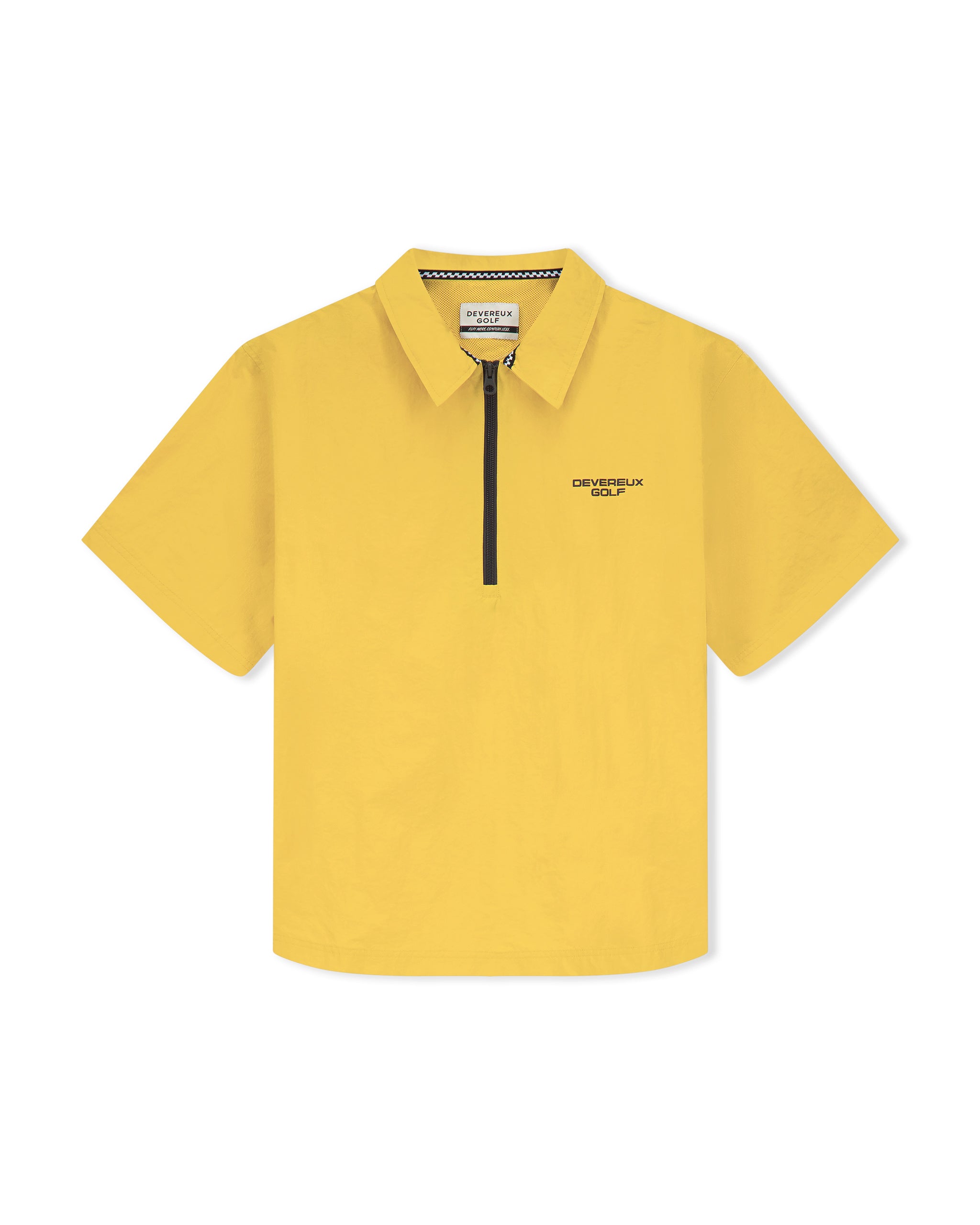 Devereux Nylon Short Sleeve Quarter Zip - Acid Yellow - $88.00 at Devereux Golf