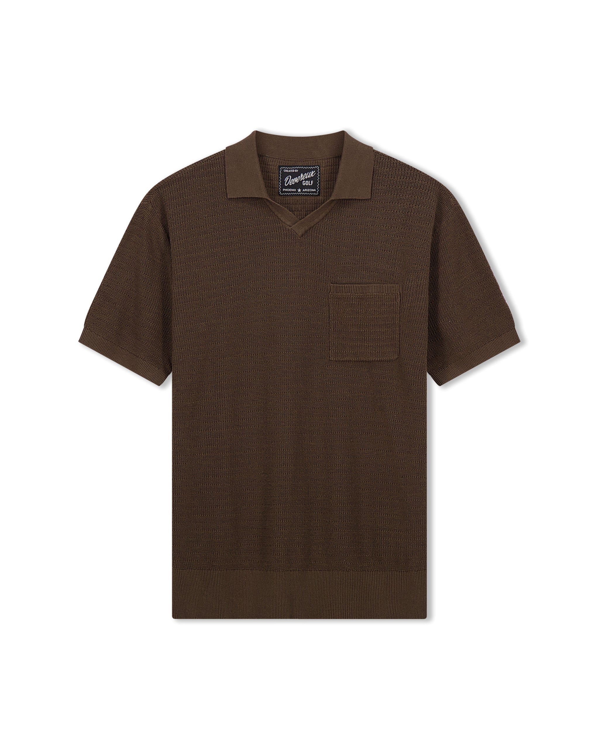 Devereux Phoenician Men's Knit Golf Polo – Catacomb - $88.00 at Devereux Golf