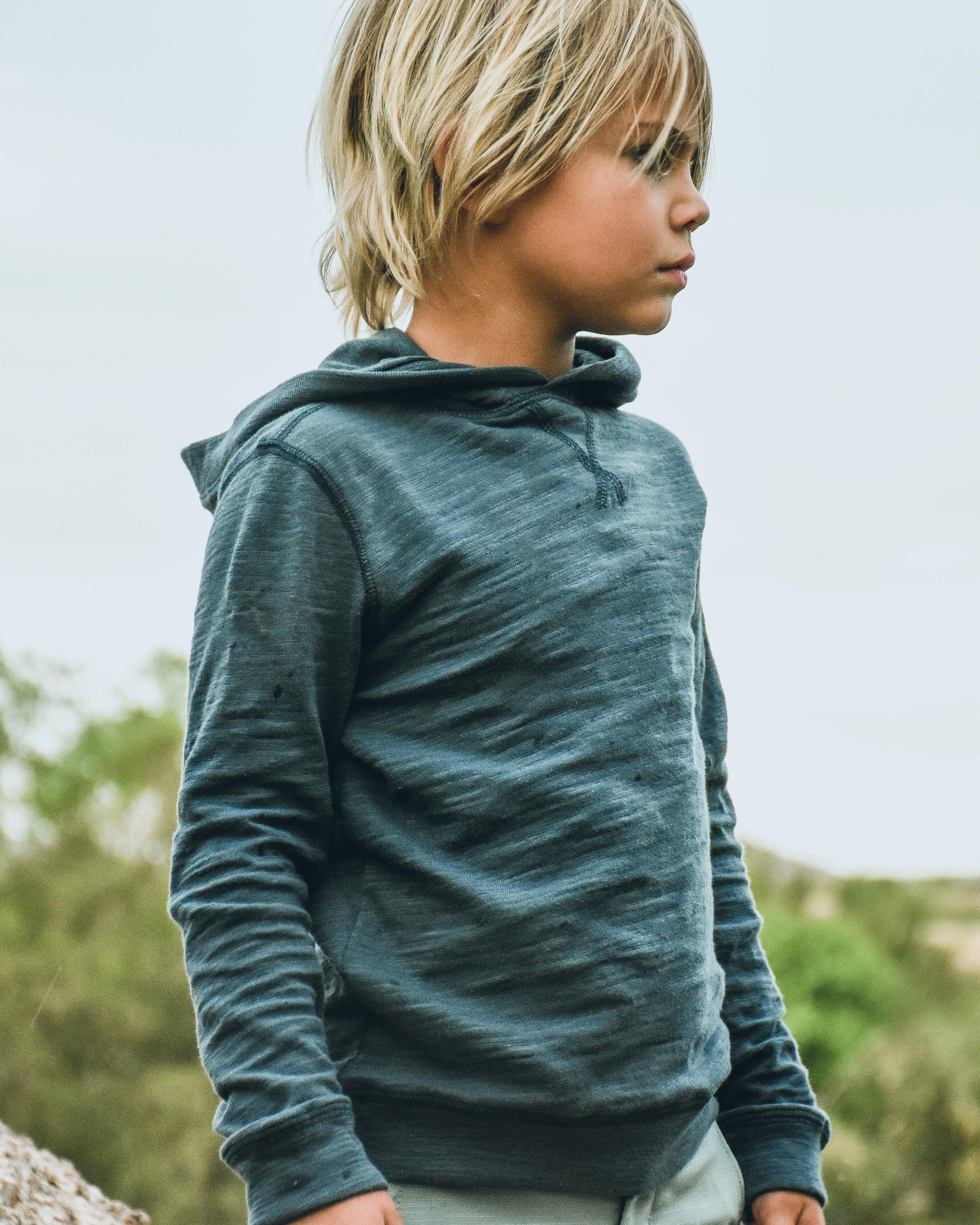 Devereux Proper Kids Slub Hoodie - Dark Slate - $54.00 at Devereux Golf