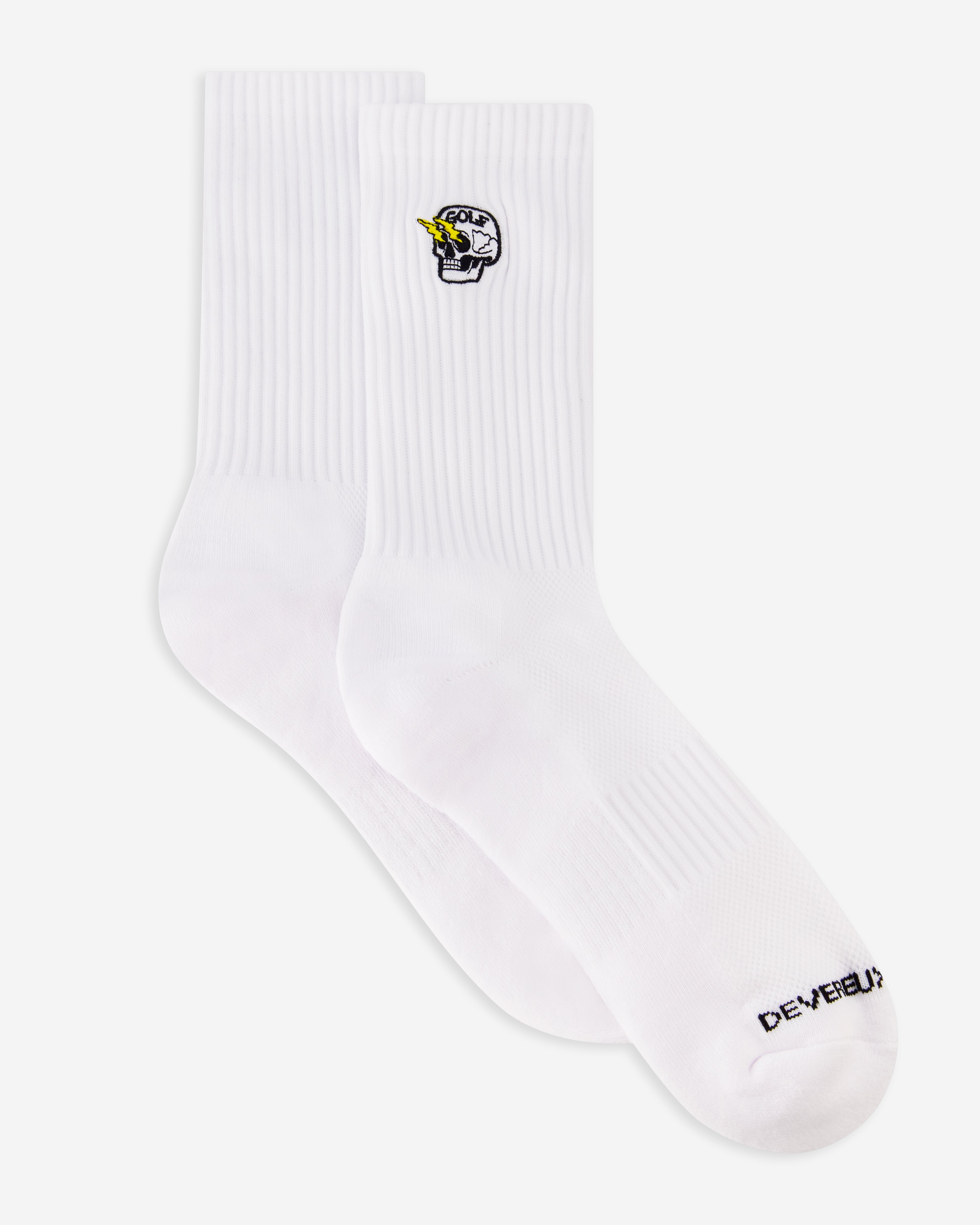 Shocker Skull Crew Sock - White