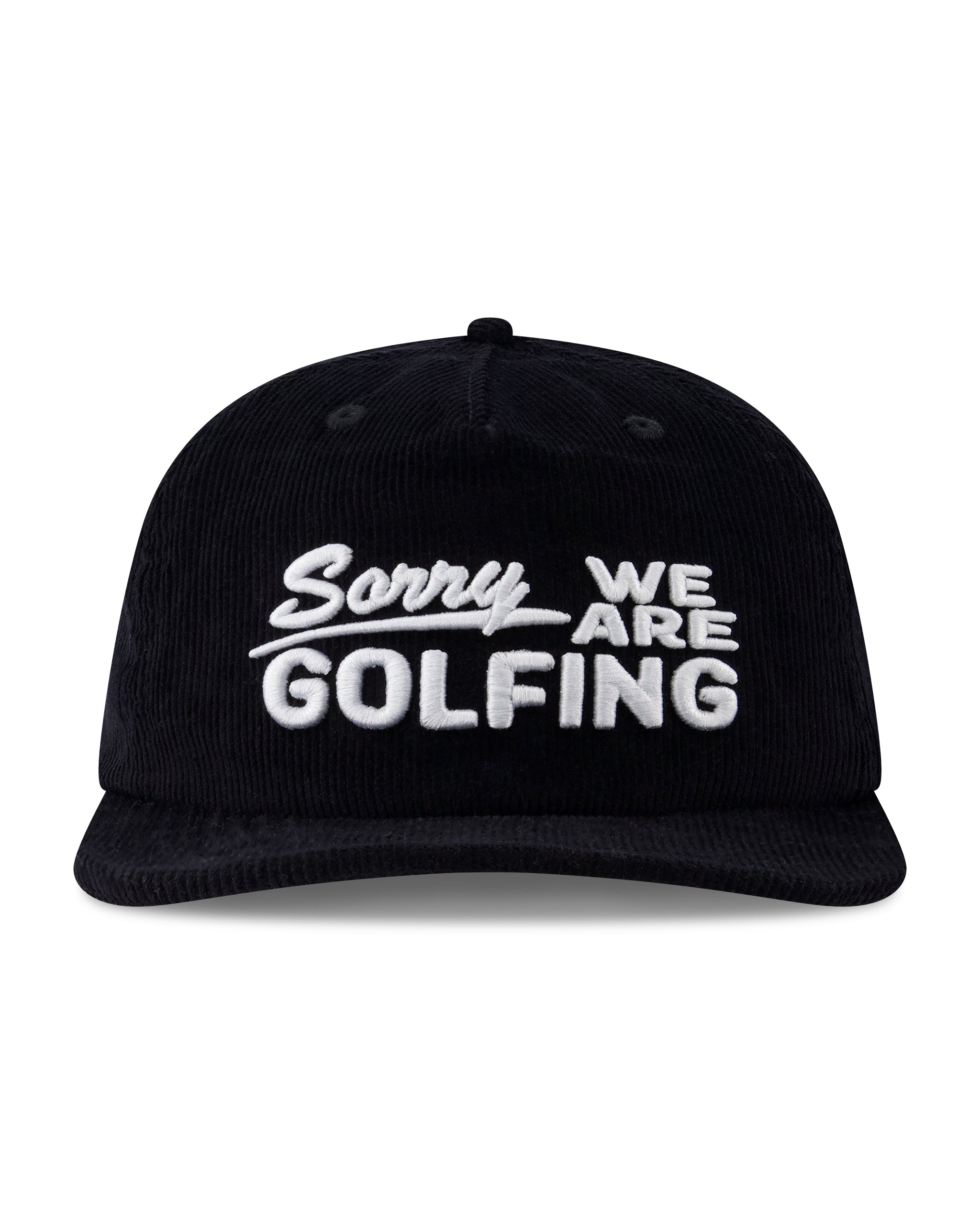 Sorry We Are Golfing Hat - Black