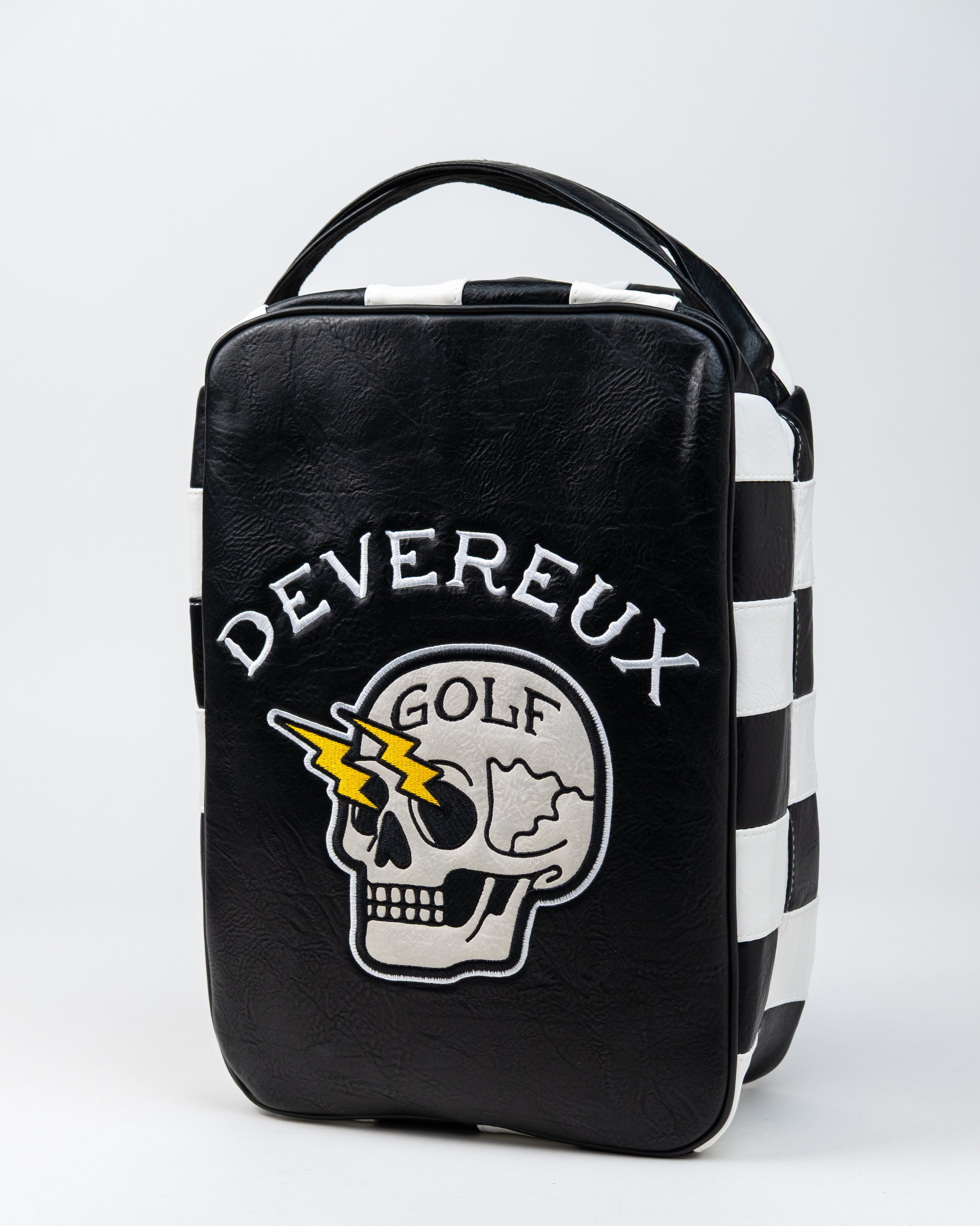 Devereux Shocker Skull Check Shoe Bag - Black / White - $74.00 at Devereux Golf