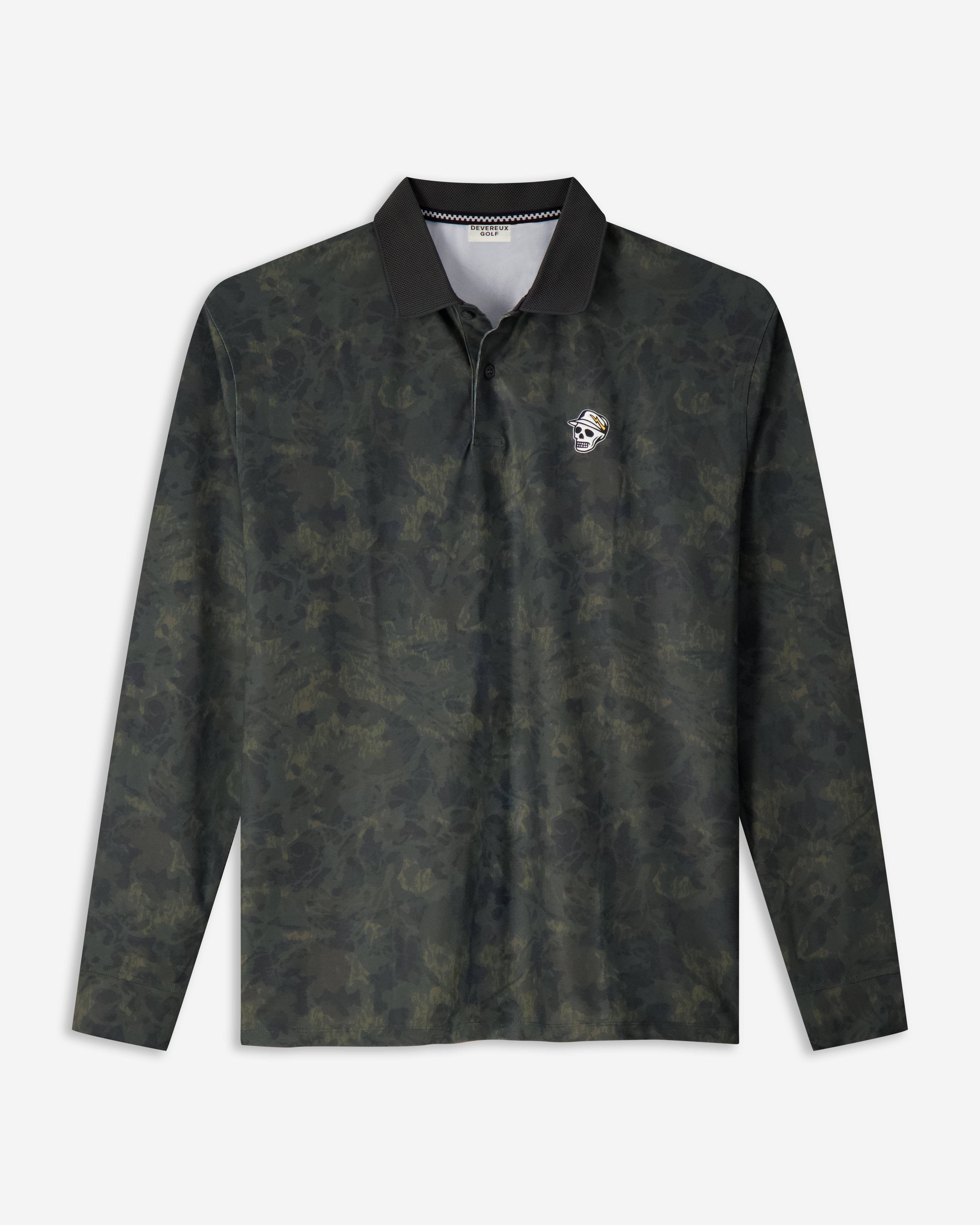 Devereux Tree Camo Long Sleeve Polo - Camo - $78.00 at Devereux Golf