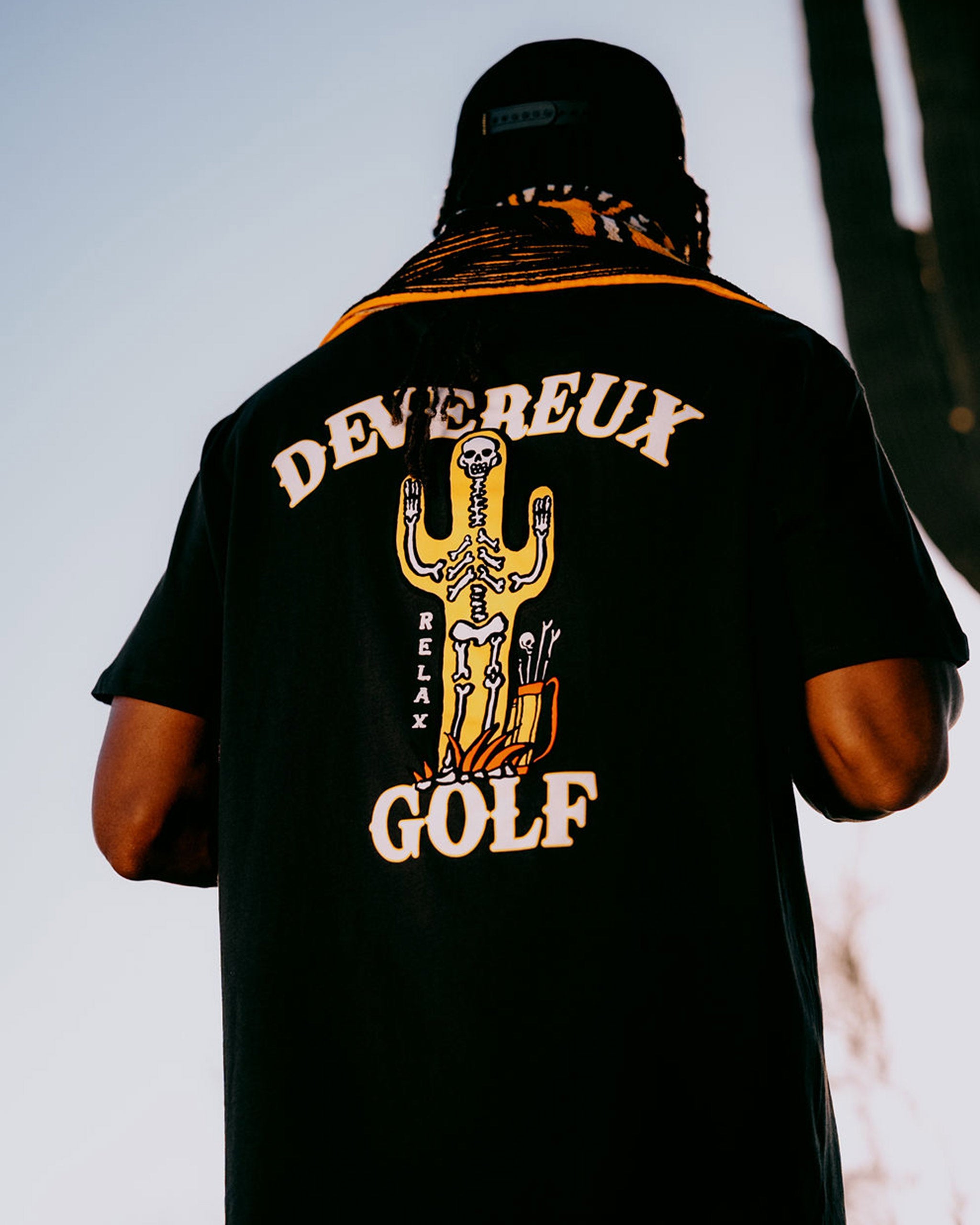 Devereux Voodoo Cactus Tee - Faded Black - $44.00 at Devereux Golf