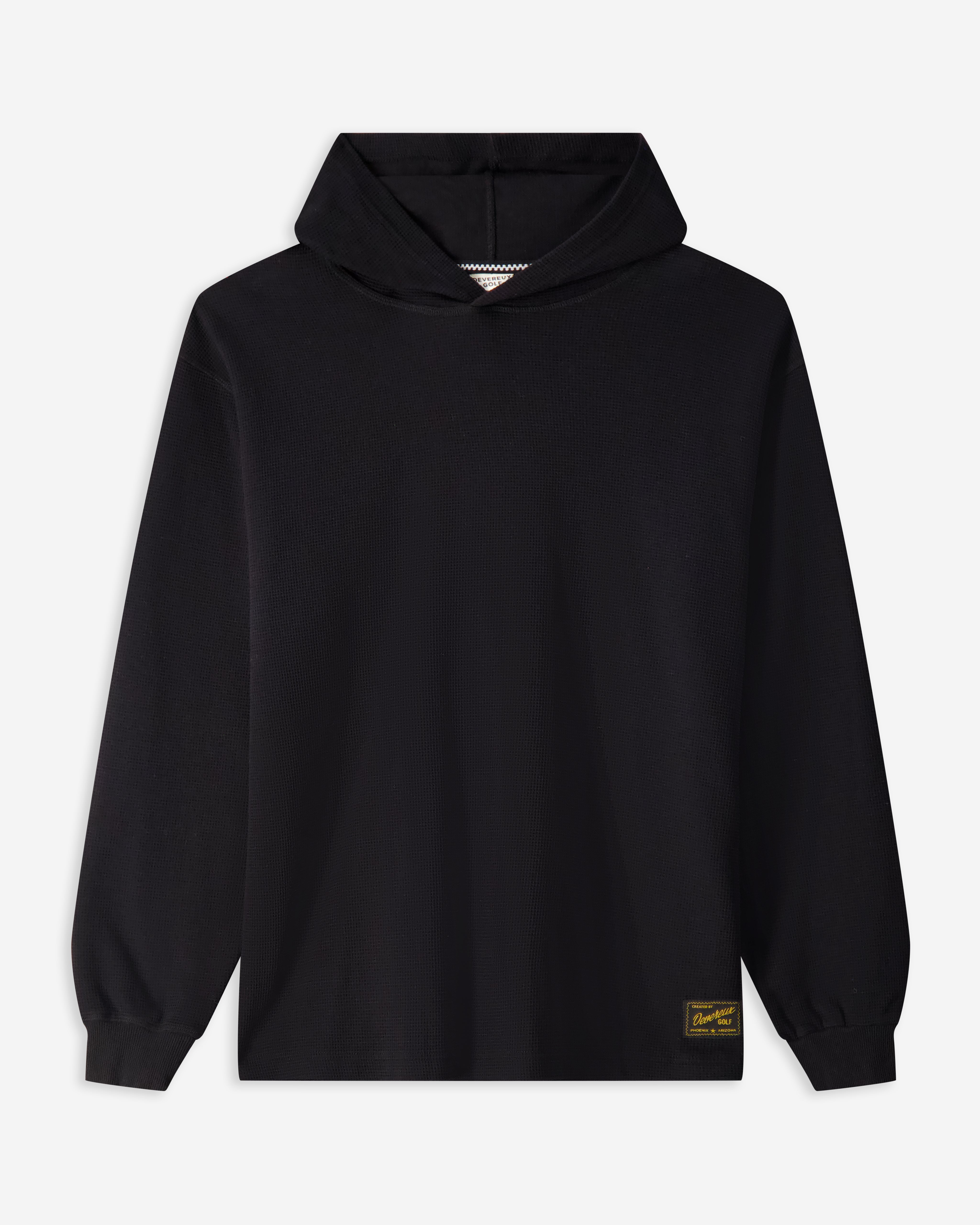 Devereux Waffle Hoodie - Faded Black - $84.00 at Devereux Golf