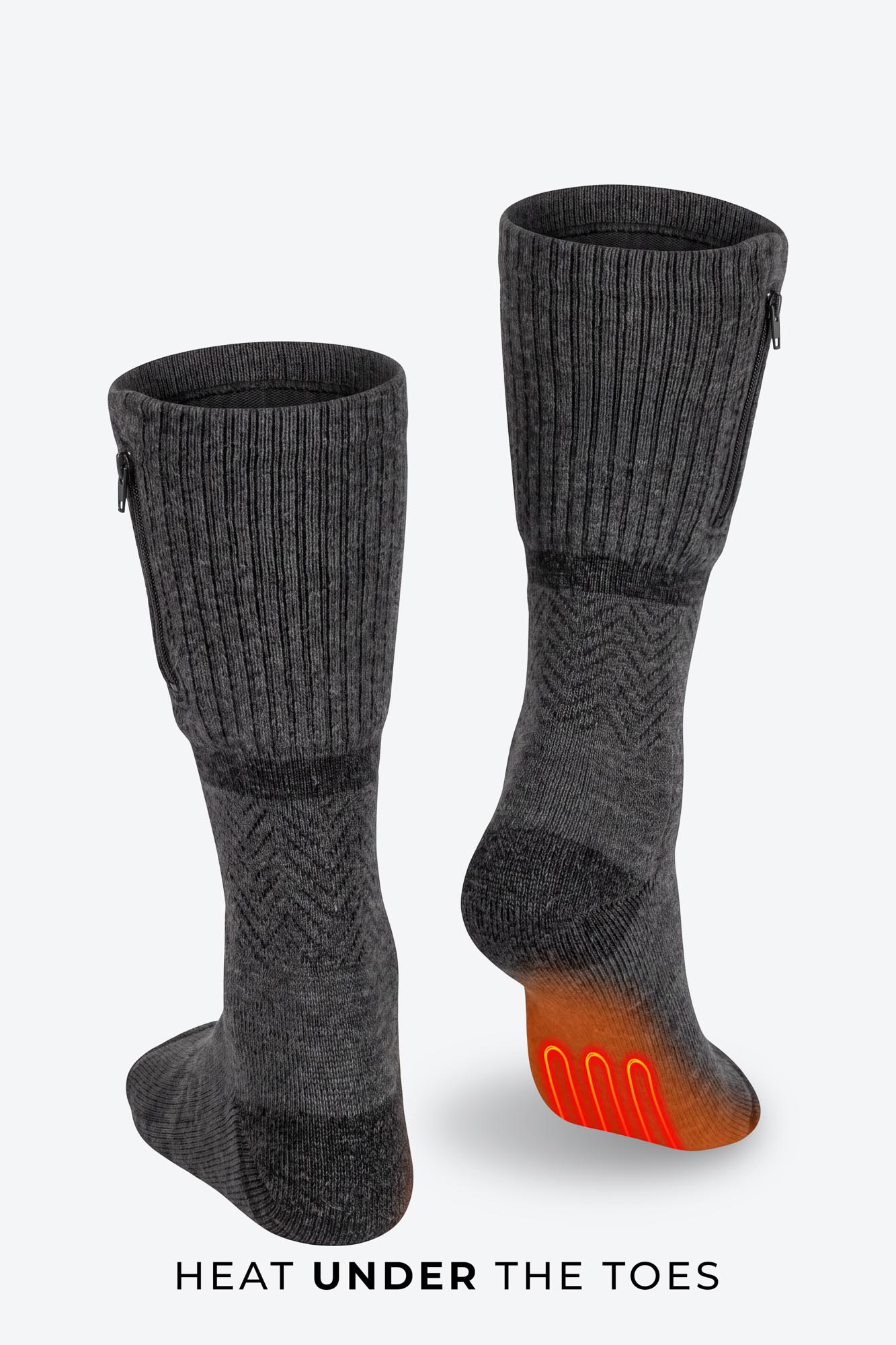 Mobile Warming Technology Wool Crew Heated Sock Unisex - Dark Grey - $99.99 at Fieldsheer 