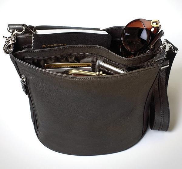 GTM Originals Bucket Tote Concealed Carry Purse Tumbled Leather GTM-19 - $125.95 at GTM Original