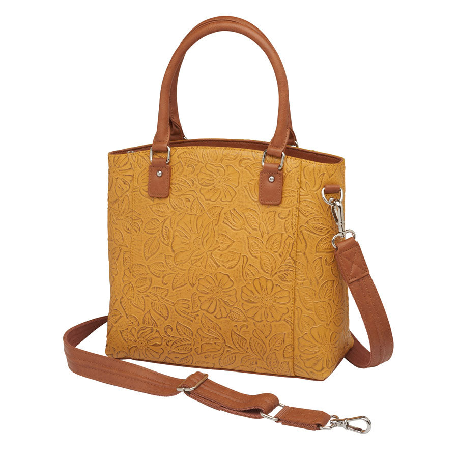 GTM Originals Town Tote Concealed Carry Purse Tooled Cowhide GTM-51 - $185.95 at GTM Original