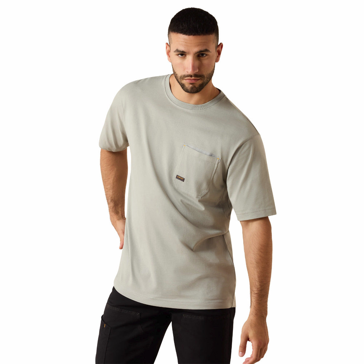 Ariat 10071425 Men's Rebar Workman Short Sleeve T-Shirt - Limestone