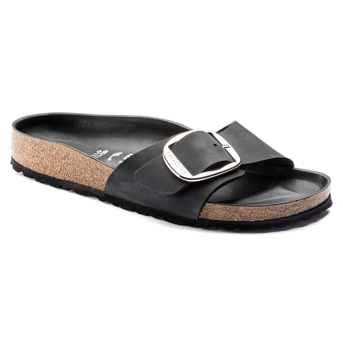 Birkenstock 1006523 Women's Madrid Big Buckle Black Narrow