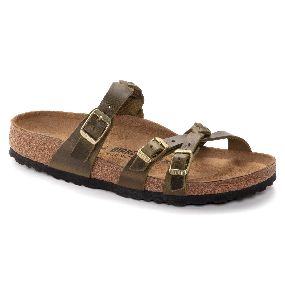 Birkenstock 1023959 Women's Franca Braid Oiled Olive Green