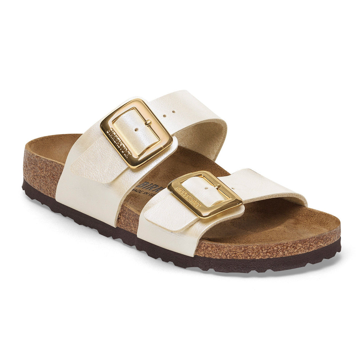 Birkenstock 1029492 Women's Sydney Luxe Buckle Graceful Pearl White Narrow - Previous Season