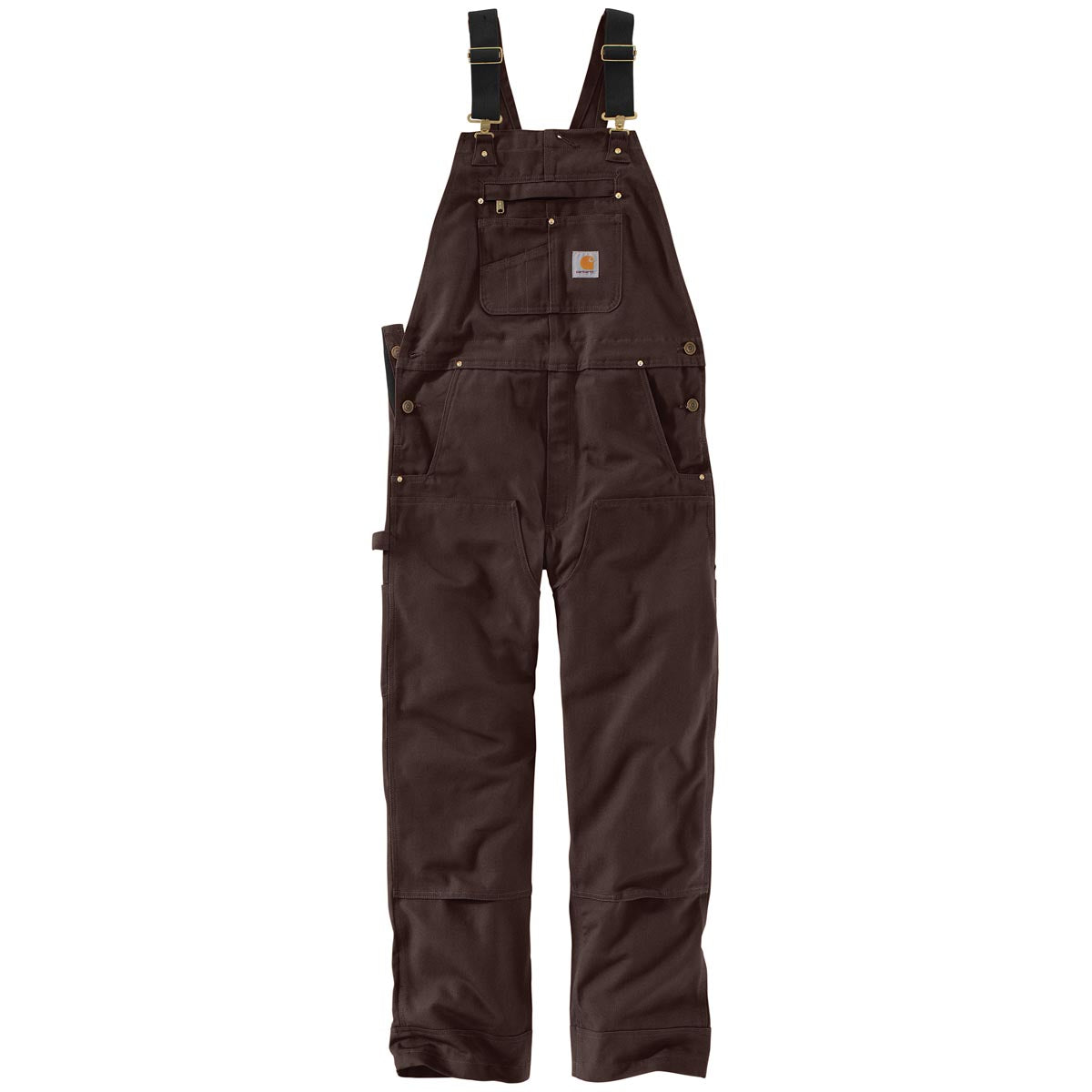 Carhartt 102776-DKB Men's Iconic R01 Duck Bib Overall - Dark Brown