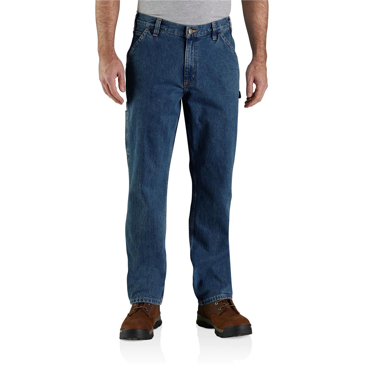 Carhartt Carhartt 104941-H45 Men's Loose Straight Denim Dungaree - Canal - $44.99 at Getzs